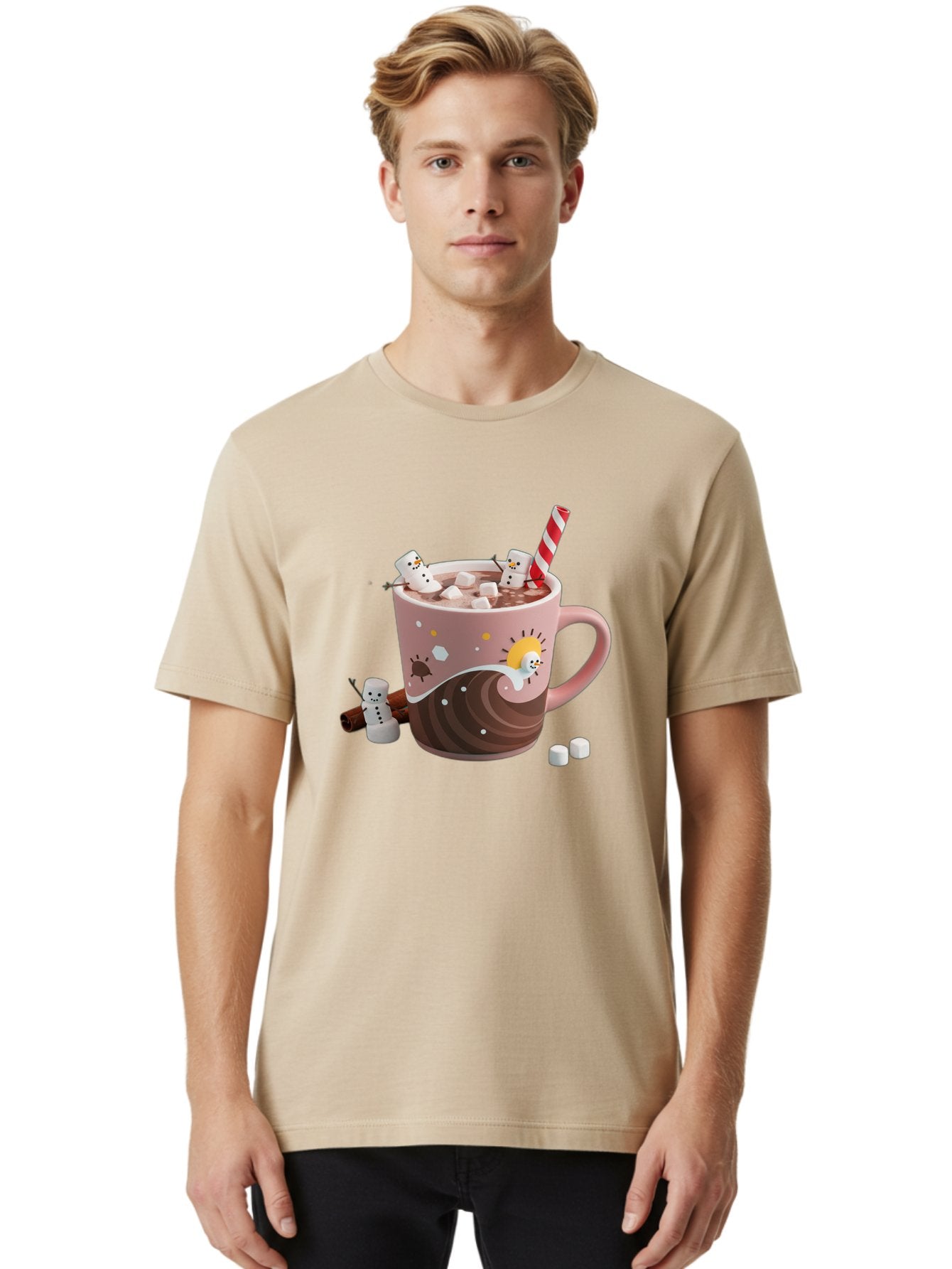 Hot-Chocolate-Snowmen Men'S Graphic Tee, 100% Cotton, Comfortable Casual Summer Wear, Machine Washable, Vintage Camera, Old Camera, Antique Camera, Black Camera, Classic Photography, Photography Equipment, Nostalgic Device, Film Camera, Bak734 20