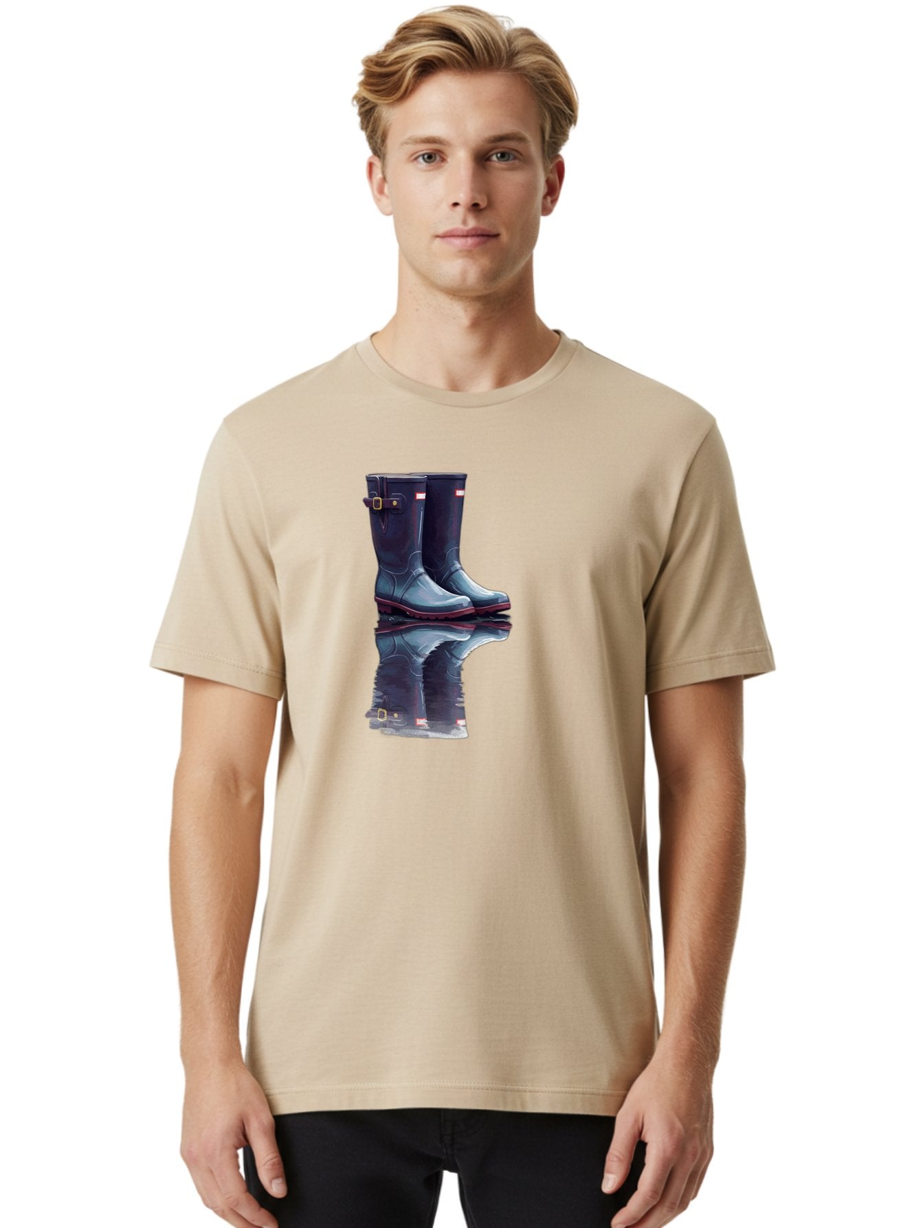 Hunter-Boots-1 Men'S Graphic Tee, 100% Cotton, Comfortable Casual Summer Wear, Machine Washable, Vintage Camera, Old Camera, Antique Camera, Black Camera, Classic Photography, Photography Equipment, Nostalgic Device, Film Camera, Camera Art Bak738 17