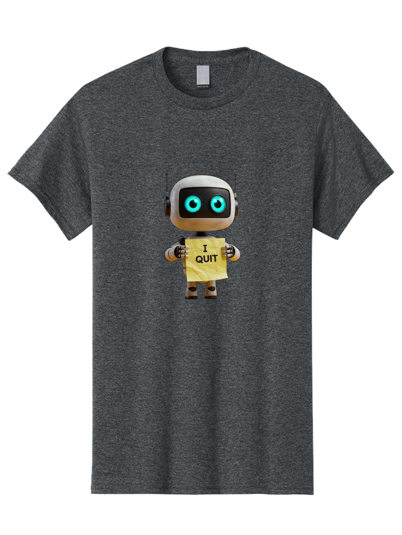 I-Quit-Robot-2 Men'S Graphic Tee, 100% Cotton, Comfortable Casual Summer Wear, Machine Washable, Vintage Camera, Old Camera, Antique Camera, Black Camera, Classic Photography, Photography Equipment, Nostalgic Device, Film Camera, Camera Art Bak744 8