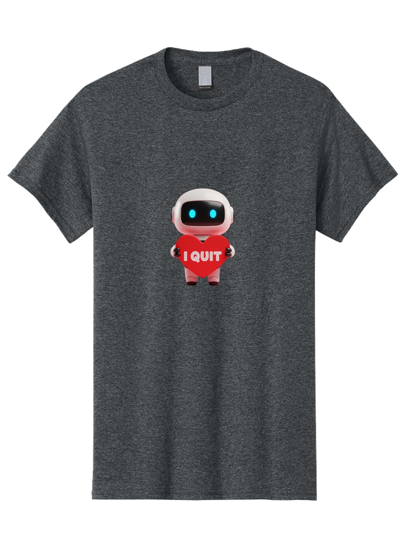 I-Quit-Robot-3 Men'S Graphic Tee, 100% Cotton, Comfortable Casual Summer Wear, Machine Washable, Vintage Camera, Old Camera, Antique Camera, Black Camera, Classic Photography, Photography Equipment, Nostalgic Device, Film Camera, Camera Art Bak745 7