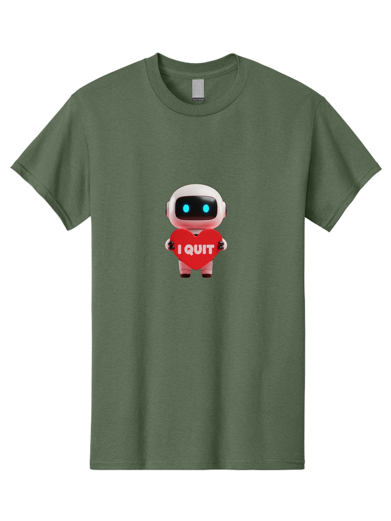 I-Quit-Robot-3 Men'S Graphic Tee, 100% Cotton, Comfortable Casual Summer Wear, Machine Washable, Vintage Camera, Old Camera, Antique Camera, Black Camera, Classic Photography, Photography Equipment, Nostalgic Device, Film Camera, Camera Art Bak745