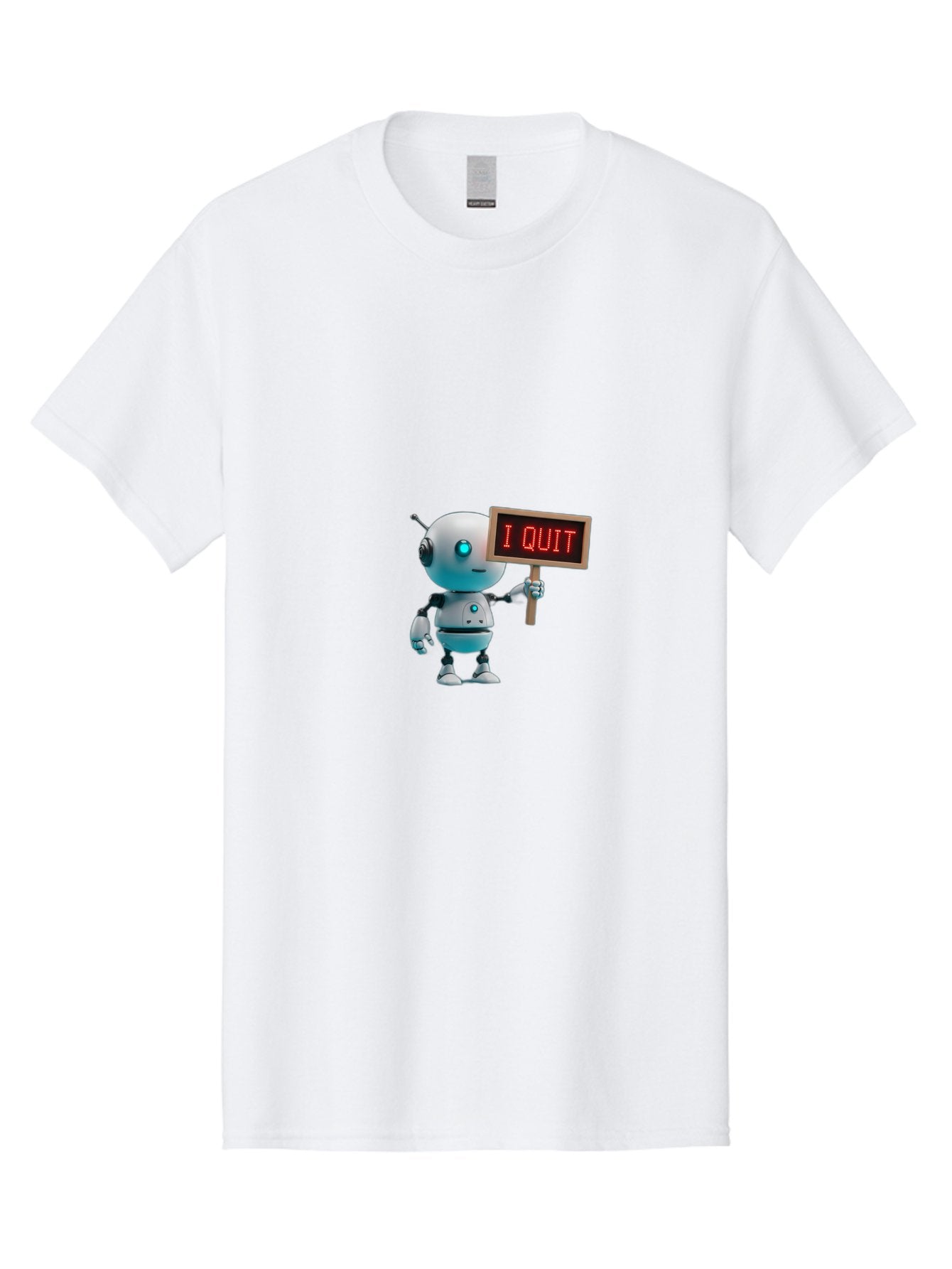 I-Quit-Robot-5 Men'S Graphic Tee, 100% Cotton, Comfortable Casual Summer Wear, Machine Washable, Vintage Camera, Old Camera, Antique Camera, Black Camera, Classic Photography, Photography Equipment, Nostalgic Device, Film Camera, Camera Art Bak747 15