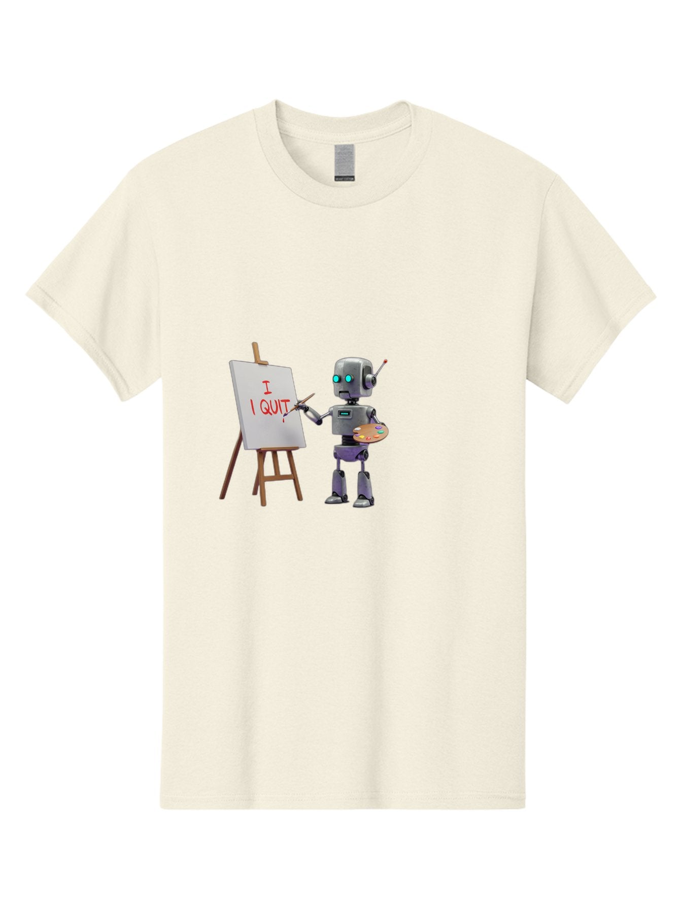 I-Quit-Robot-Painter Men'S Graphic Tee, 100% Cotton, Comfortable Casual Summer Wear, Machine Washable, Vintage Camera, Old Camera, Antique Camera, Black Camera, Classic Photography, Photography Equipment, Nostalgic Device, Film Camera, Bak748 15