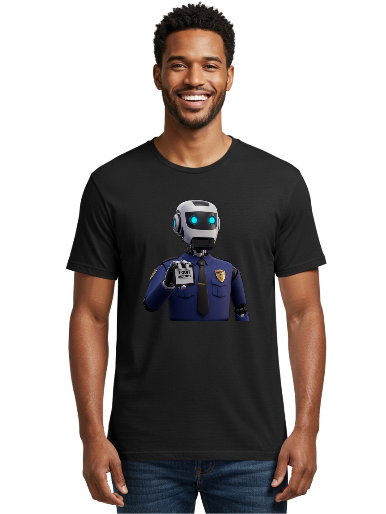 I-Quit-Security-Robot Men'S Graphic Tee, 100% Cotton, Comfortable Casual Summer Wear, Machine Washable, Vintage Camera, Old Camera, Antique Camera, Black Camera, Classic Photography, Photography Equipment, Nostalgic Device, Film Camera, Bak750 25
