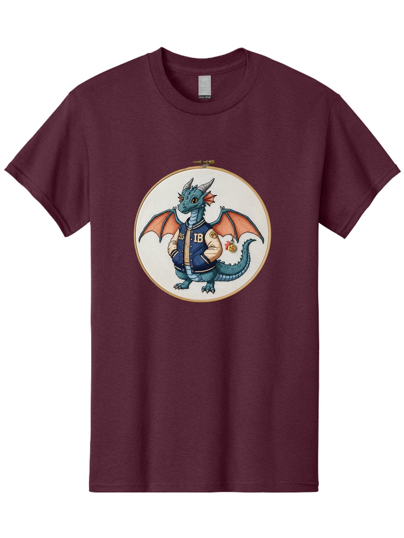 Ib-Dragon-Varsity-Jacket Men'S Graphic Tee, 100% Cotton, Comfortable Casual Summer Wear, Machine Washable, Vintage Camera, Old Camera, Antique Camera, Black Camera, Classic Photography, Photography Equipment, Nostalgic Device, Film Camera, Bak752 15