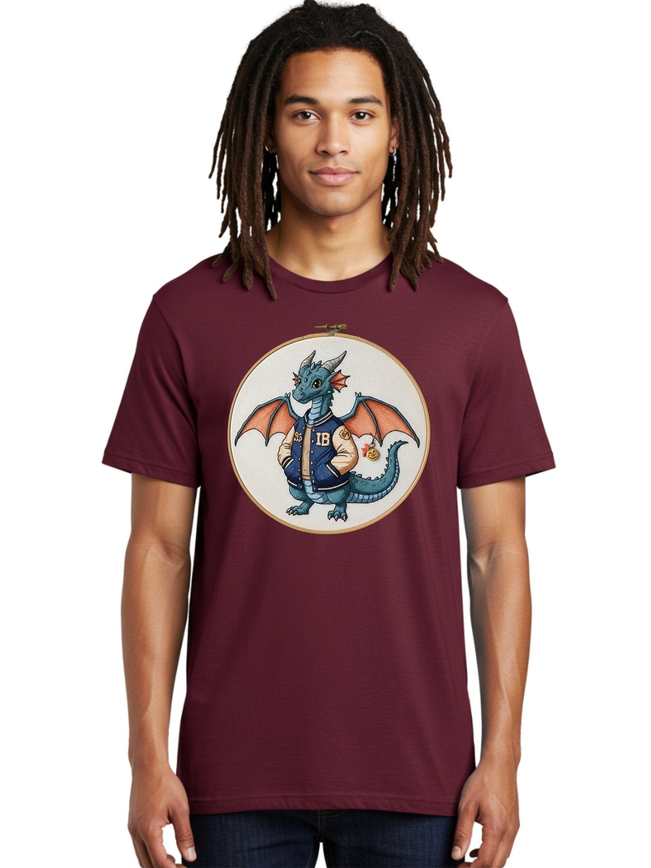 Ib-Dragon-Varsity-Jacket Men'S Graphic Tee, 100% Cotton, Comfortable Casual Summer Wear, Machine Washable, Vintage Camera, Old Camera, Antique Camera, Black Camera, Classic Photography, Photography Equipment, Nostalgic Device, Film Camera, Bak752 30