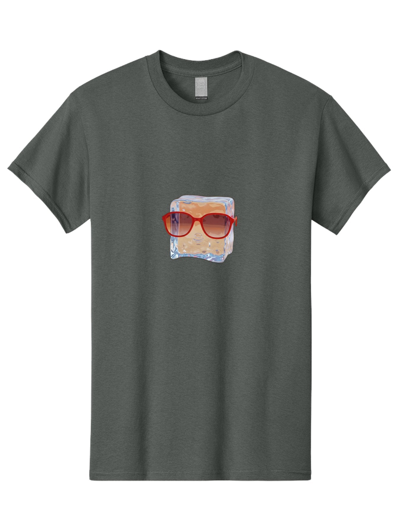 Ice-Cube-With-Red-Sunglasses Men'S Graphic Tee, 100% Cotton, Comfortable Casual Summer Wear, Machine Washable, Vintage Camera, Old Camera, Antique Camera, Black Camera, Classic Photography, Photography Equipment, Nostalgic Device, Film Camera, Bak761 9