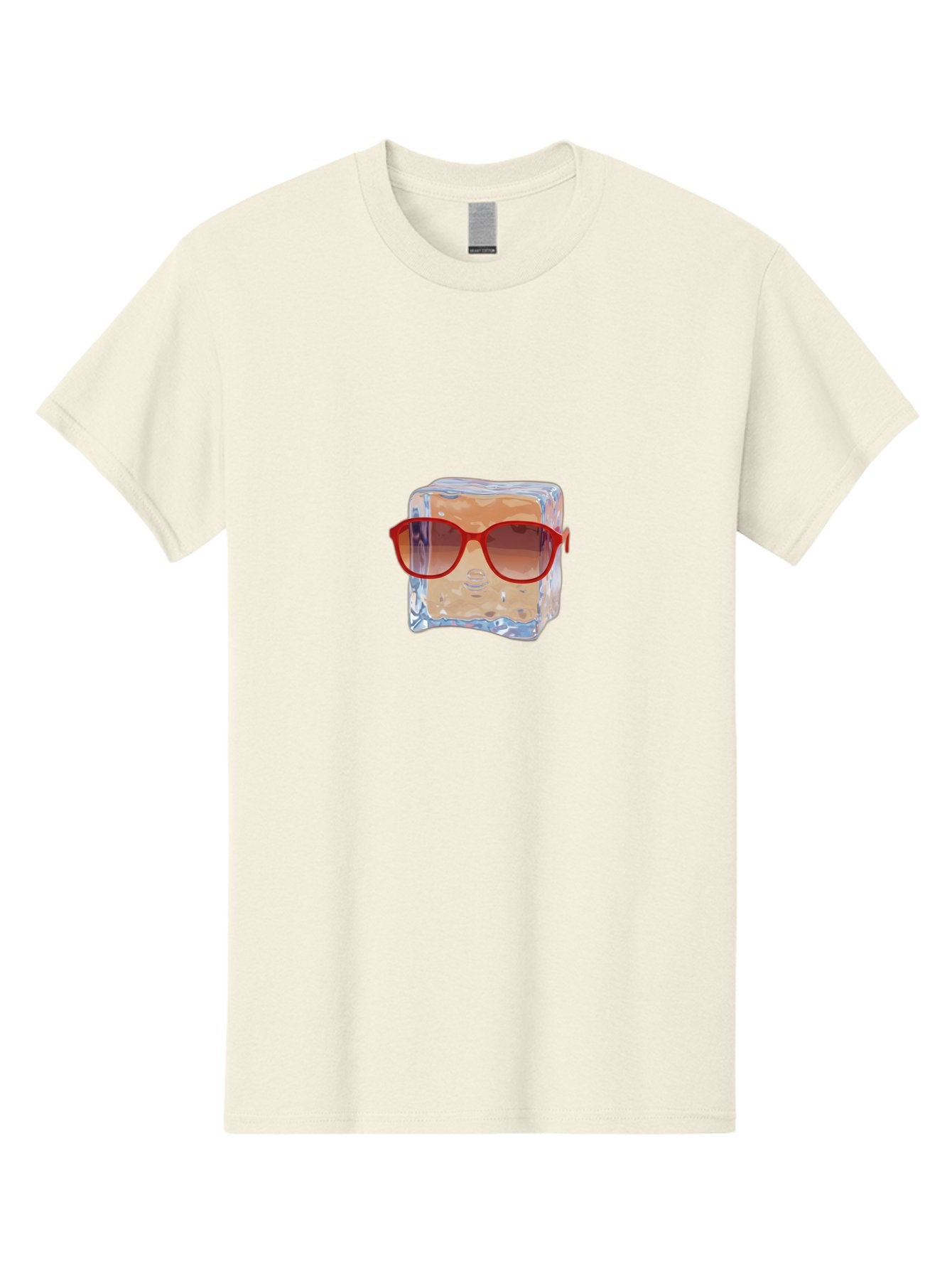 Ice-Cube-With-Red-Sunglasses Men'S Graphic Tee, 100% Cotton, Comfortable Casual Summer Wear, Machine Washable, Vintage Camera, Old Camera, Antique Camera, Black Camera, Classic Photography, Photography Equipment, Nostalgic Device, Film Camera, Bak761 3