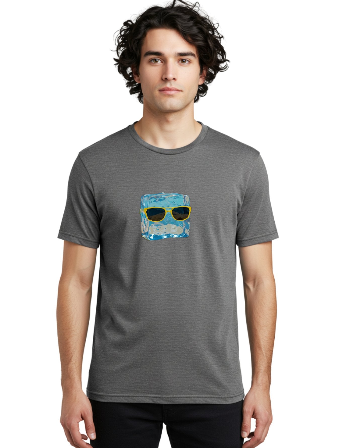 Ice-Cube-With-Sunglasses-2 Men'S Graphic Tee, 100% Cotton, Comfortable Casual Summer Wear, Machine Washable, Vintage Camera, Old Camera, Antique Camera, Black Camera, Classic Photography, Photography Equipment, Nostalgic Device, Film Camera, Bak763 19