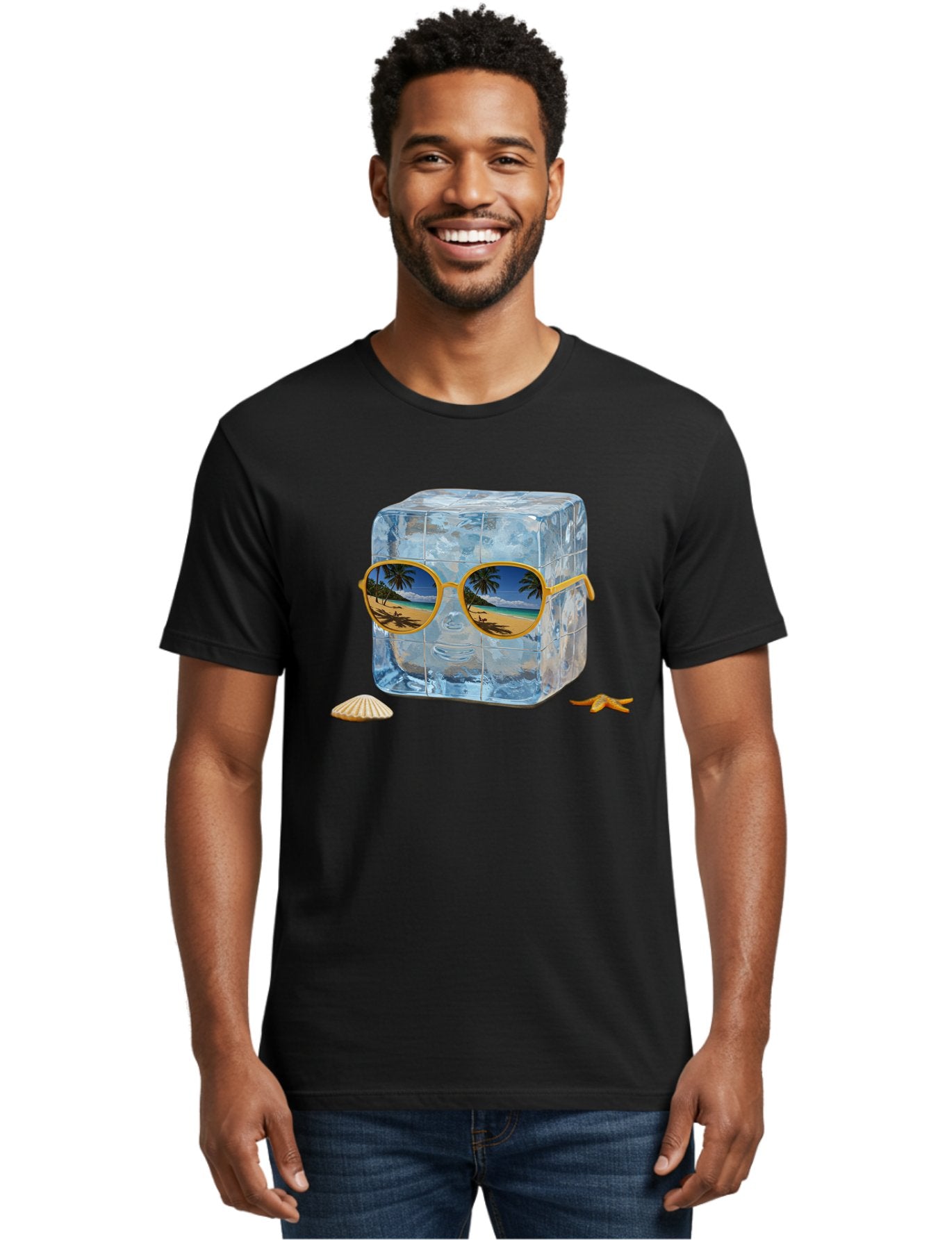 Ice-Cube-With-Sunglasses-3 Men'S Graphic Tee, 100% Cotton, Comfortable Casual Summer Wear, Machine Washable, Vintage Camera, Old Camera, Antique Camera, Black Camera, Classic Photography, Photography Equipment, Nostalgic Device, Film Camera, Bak764 24