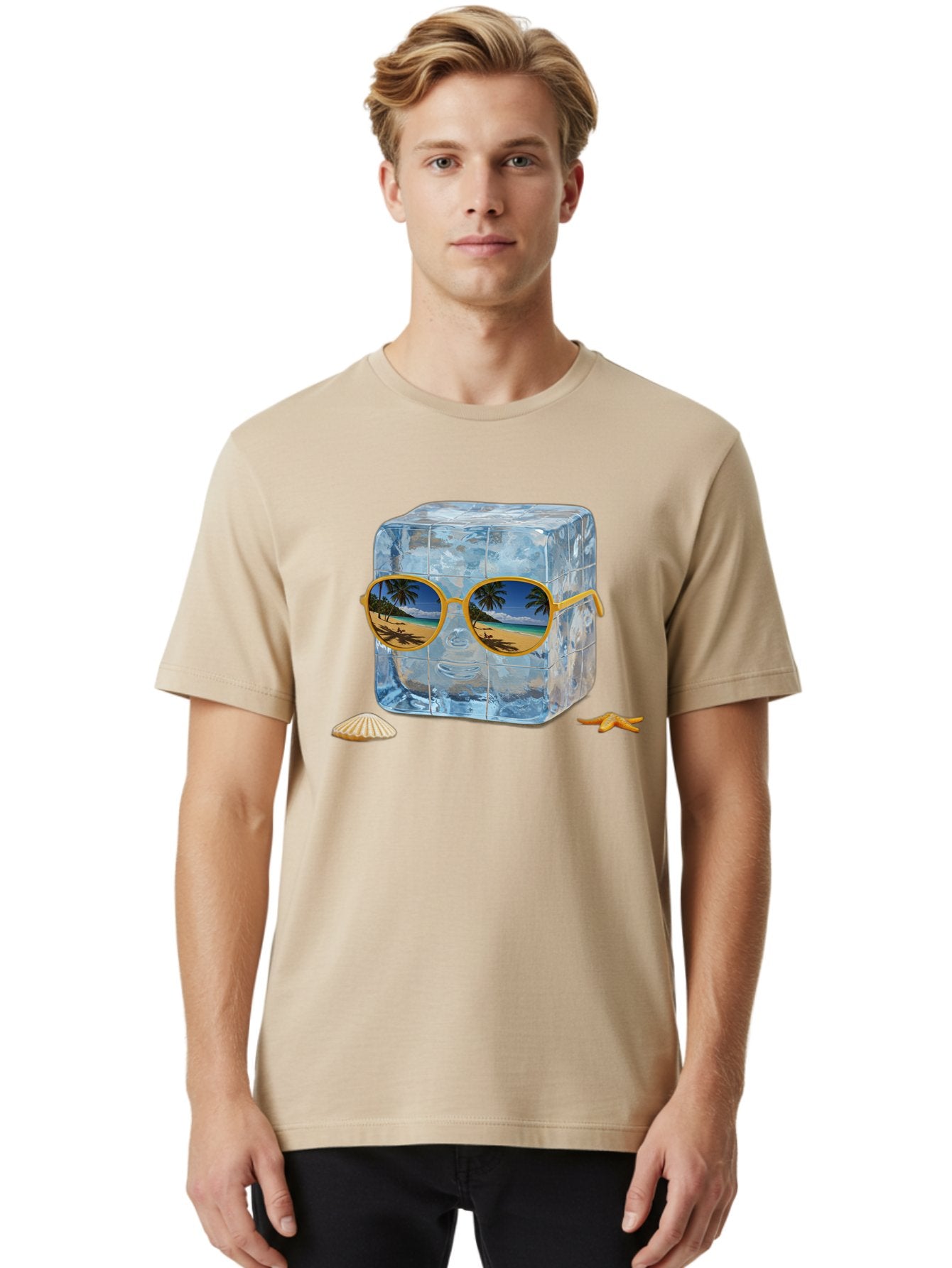 Ice-Cube-With-Sunglasses-3 Men'S Graphic Tee, 100% Cotton, Comfortable Casual Summer Wear, Machine Washable, Vintage Camera, Old Camera, Antique Camera, Black Camera, Classic Photography, Photography Equipment, Nostalgic Device, Film Camera, Bak764 25