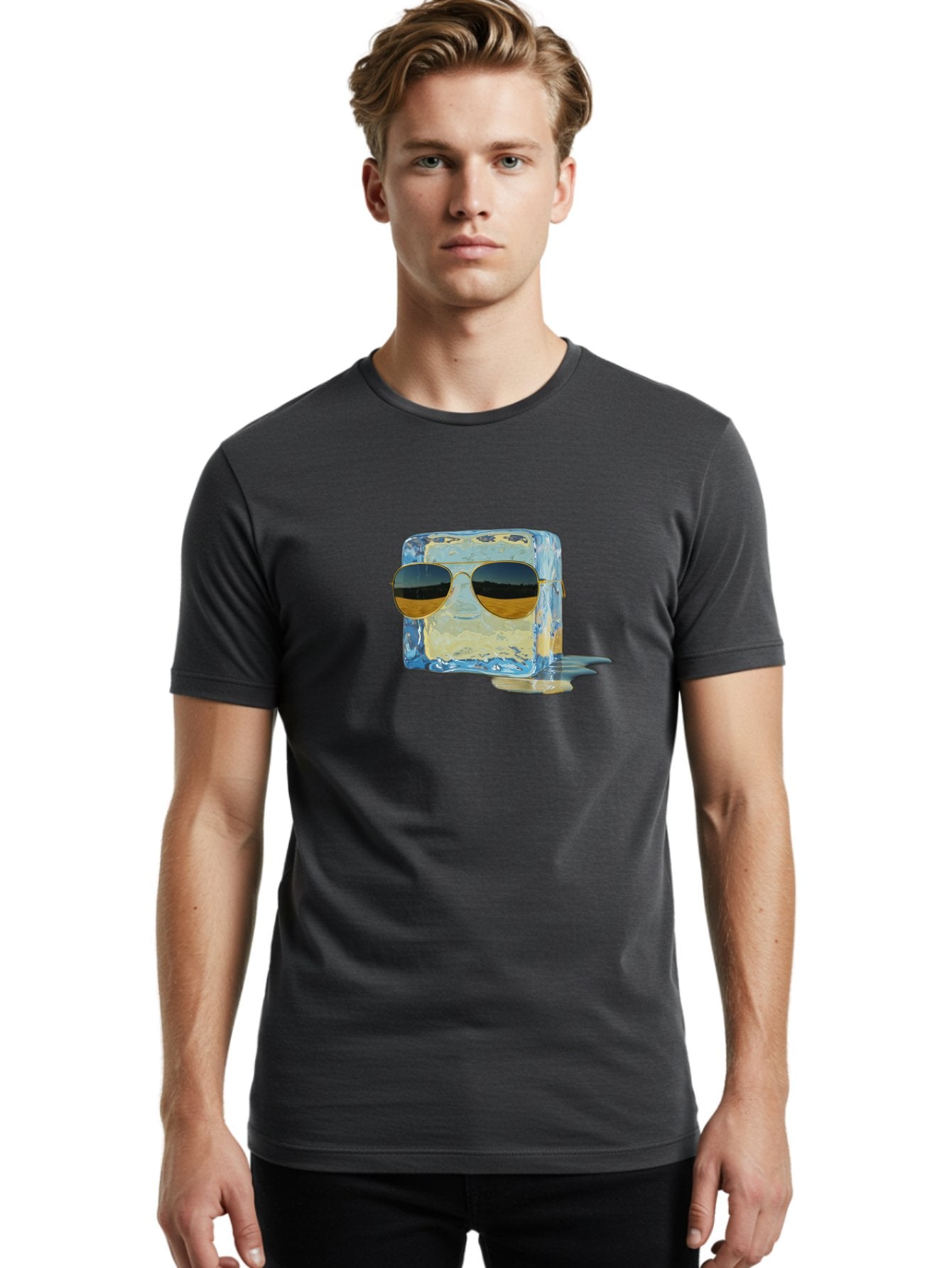 Ice-Cube-With-Sunglasses Men'S Graphic Tee, 100% Cotton, Comfortable Casual Summer Wear, Machine Washable, Vintage Camera, Old Camera, Antique Camera, Black Camera, Classic Photography, Photography Equipment, Nostalgic Device, Film Camera, Bak765 29