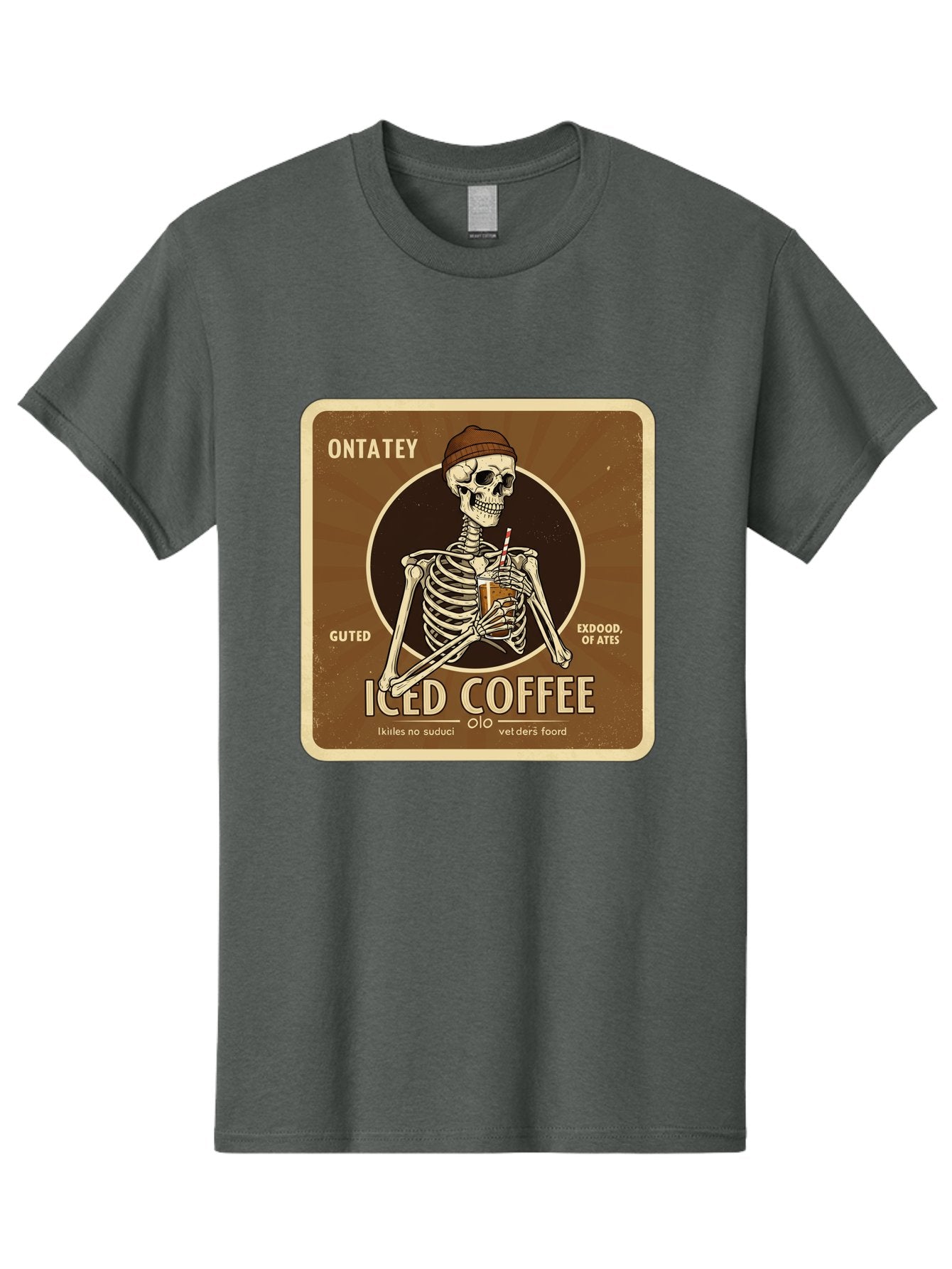 Iced-Coffee Men'S Graphic Tee, 100% Cotton, Comfortable Casual Summer Wear, Machine Washable, Vintage Camera, Old Camera, Antique Camera, Black Camera, Classic Photography, Photography Equipment, Nostalgic Device, Film Camera, Camera Art Bak770 6
