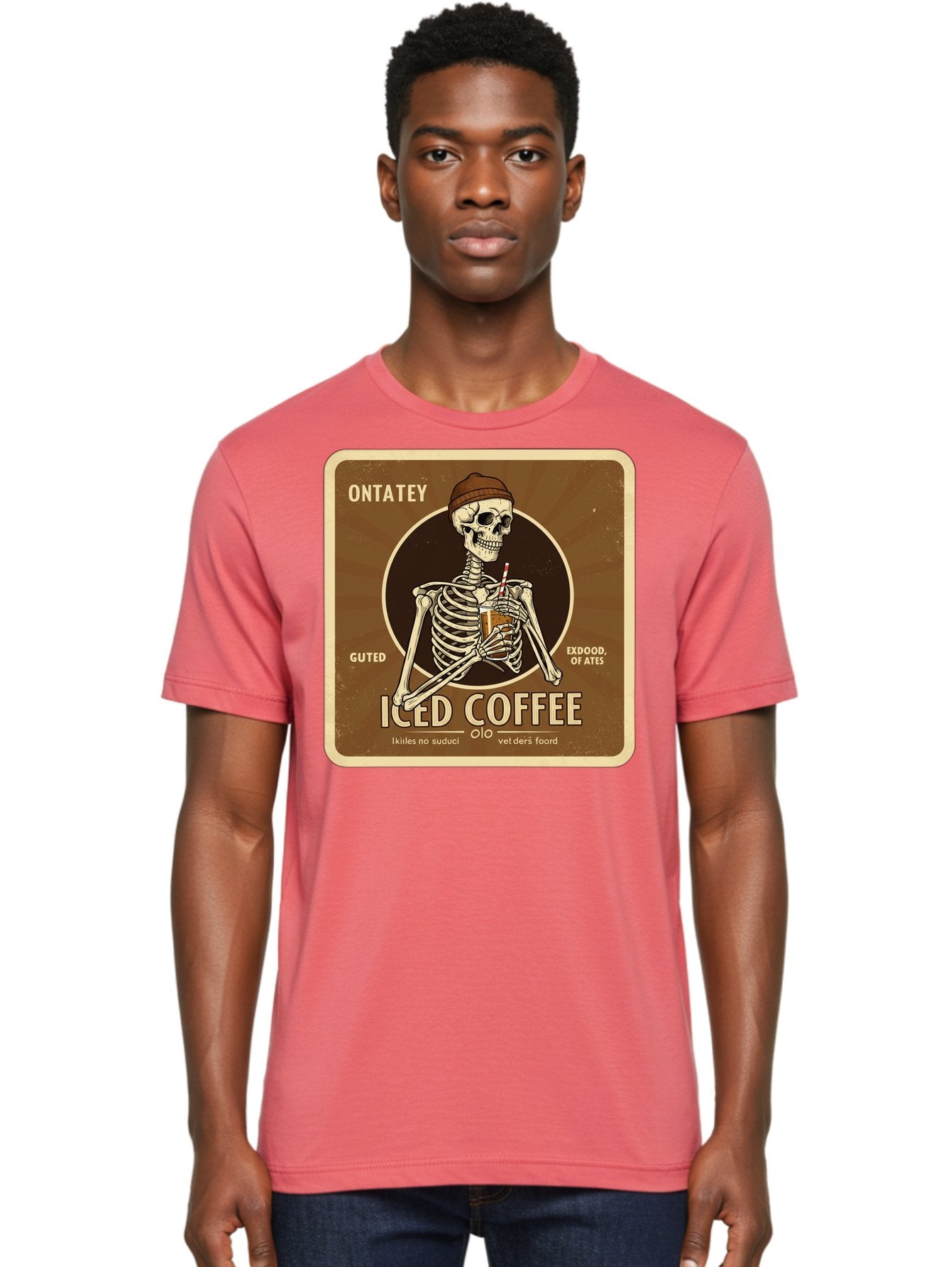 Iced-Coffee Men'S Graphic Tee, 100% Cotton, Comfortable Casual Summer Wear, Machine Washable, Vintage Camera, Old Camera, Antique Camera, Black Camera, Classic Photography, Photography Equipment, Nostalgic Device, Film Camera, Camera Art Bak770 29