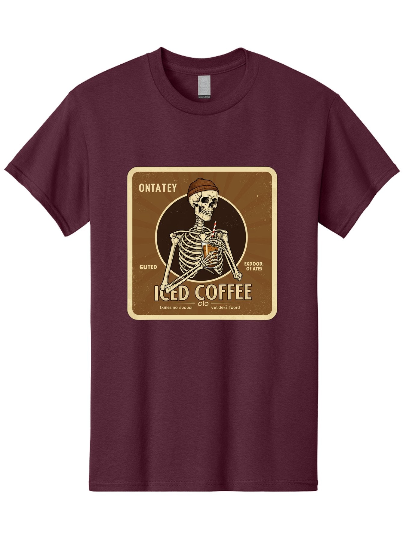 Iced-Coffee Men'S Graphic Tee, 100% Cotton, Comfortable Casual Summer Wear, Machine Washable, Vintage Camera, Old Camera, Antique Camera, Black Camera, Classic Photography, Photography Equipment, Nostalgic Device, Film Camera, Camera Art Bak770 9