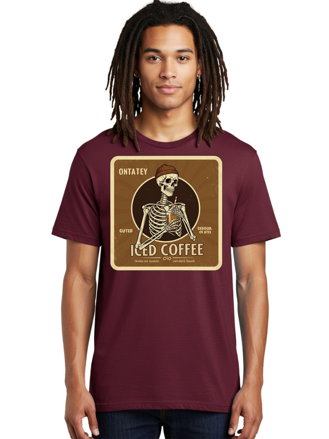 Iced-Coffee Men'S Graphic Tee, 100% Cotton, Comfortable Casual Summer Wear, Machine Washable, Vintage Camera, Old Camera, Antique Camera, Black Camera, Classic Photography, Photography Equipment, Nostalgic Device, Film Camera, Camera Art Bak770 26