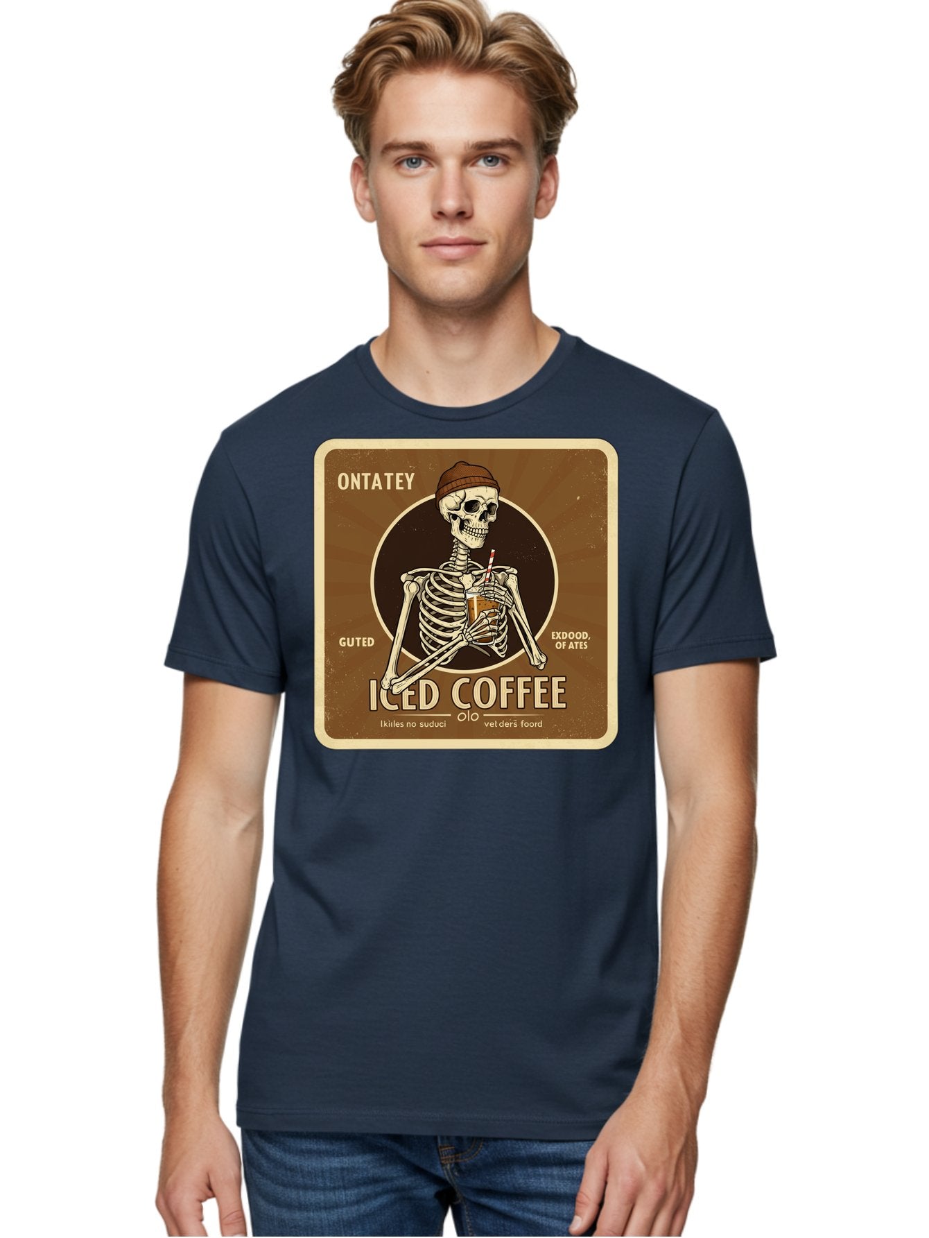 Iced-Coffee Men'S Graphic Tee, 100% Cotton, Comfortable Casual Summer Wear, Machine Washable, Vintage Camera, Old Camera, Antique Camera, Black Camera, Classic Photography, Photography Equipment, Nostalgic Device, Film Camera, Camera Art Bak770 23