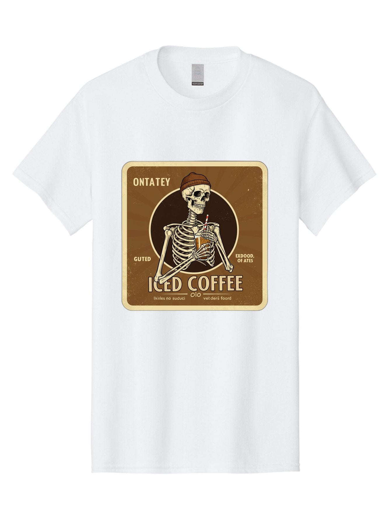 Iced-Coffee Men'S Graphic Tee, 100% Cotton, Comfortable Casual Summer Wear, Machine Washable, Vintage Camera, Old Camera, Antique Camera, Black Camera, Classic Photography, Photography Equipment, Nostalgic Device, Film Camera, Camera Art Bak770 3