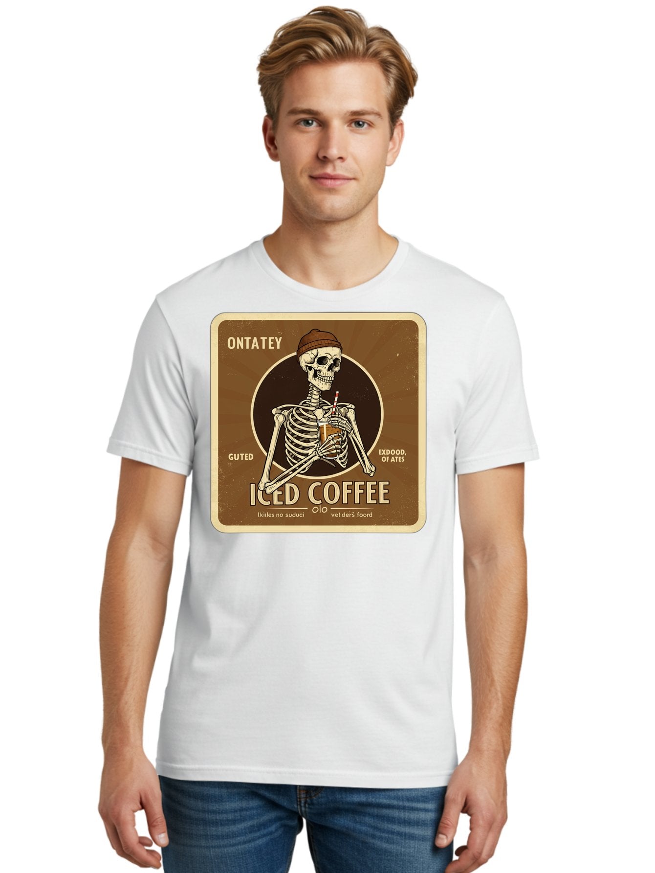 Iced-Coffee Men'S Graphic Tee, 100% Cotton, Comfortable Casual Summer Wear, Machine Washable, Vintage Camera, Old Camera, Antique Camera, Black Camera, Classic Photography, Photography Equipment, Nostalgic Device, Film Camera, Camera Art Bak770 22