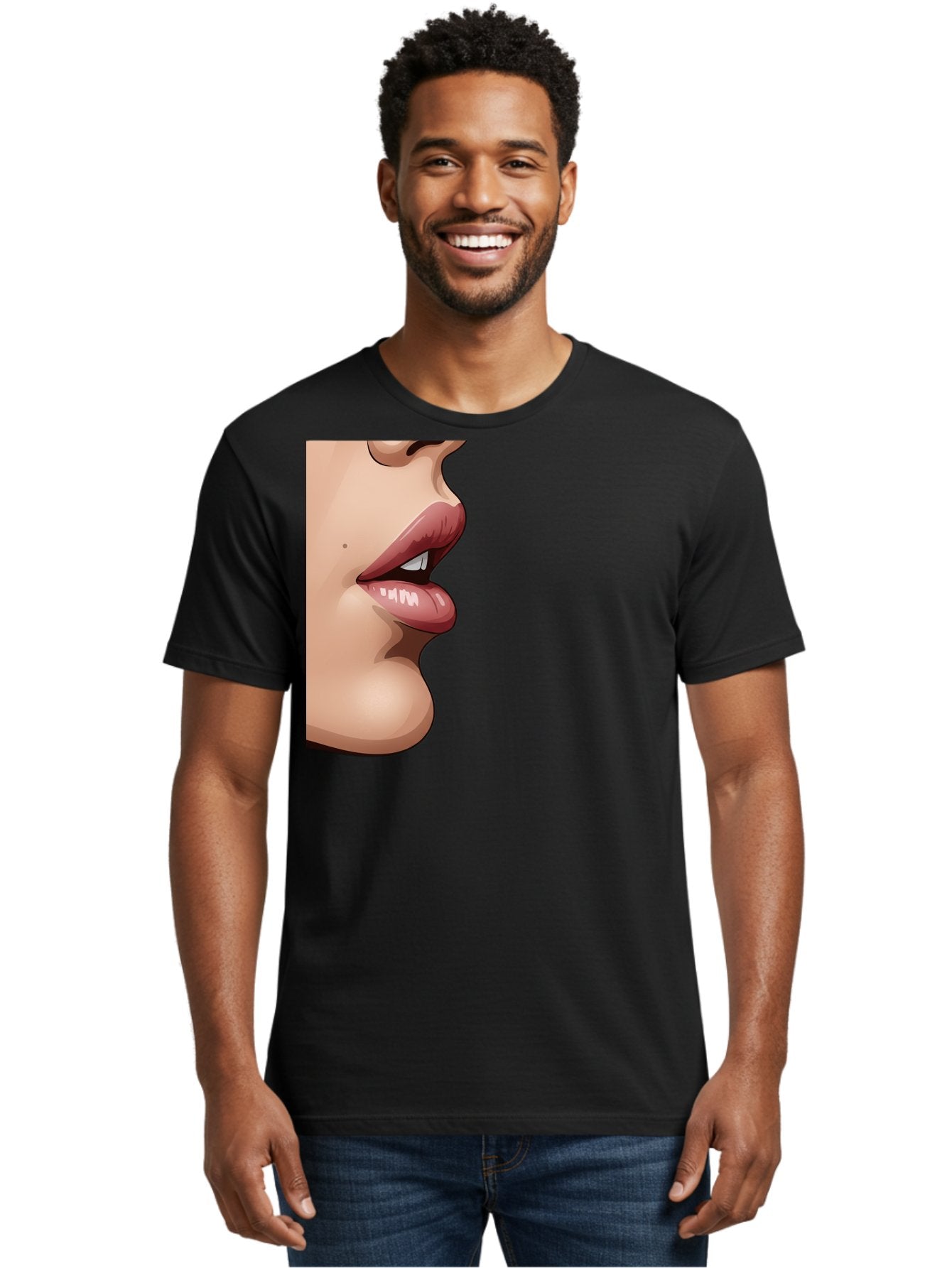 Kissing-Lips Men'S Graphic Tee, 100% Cotton, Comfortable Casual Summer Wear, Machine Washable, Vintage Camera, Old Camera, Antique Camera, Black Camera, Classic Photography, Photography Equipment, Nostalgic Device, Film Camera, Camera Art Bak777 18