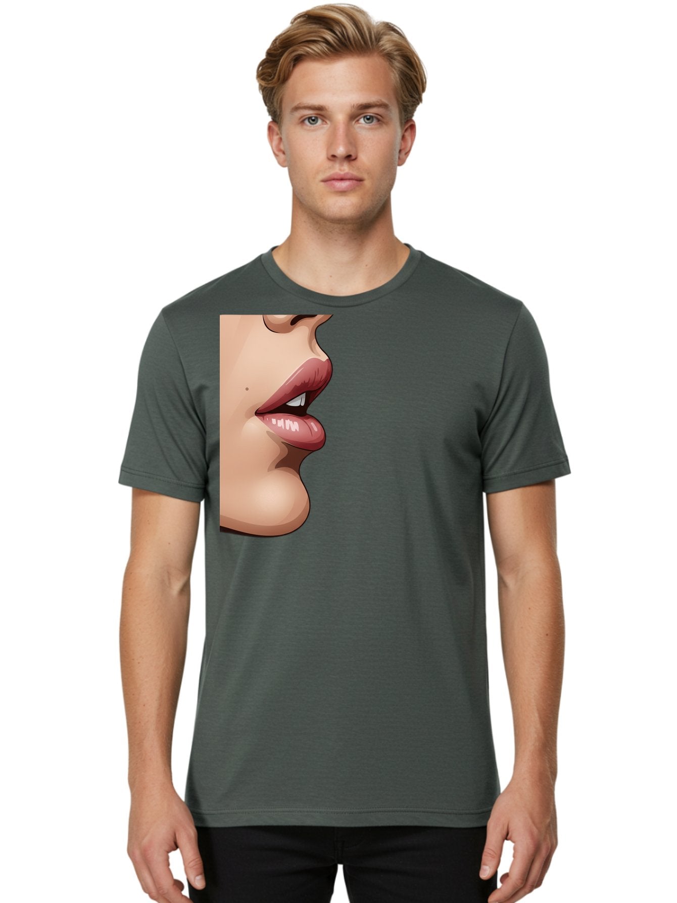 Kissing-Lips Men'S Graphic Tee, 100% Cotton, Comfortable Casual Summer Wear, Machine Washable, Vintage Camera, Old Camera, Antique Camera, Black Camera, Classic Photography, Photography Equipment, Nostalgic Device, Film Camera, Camera Art Bak777 19