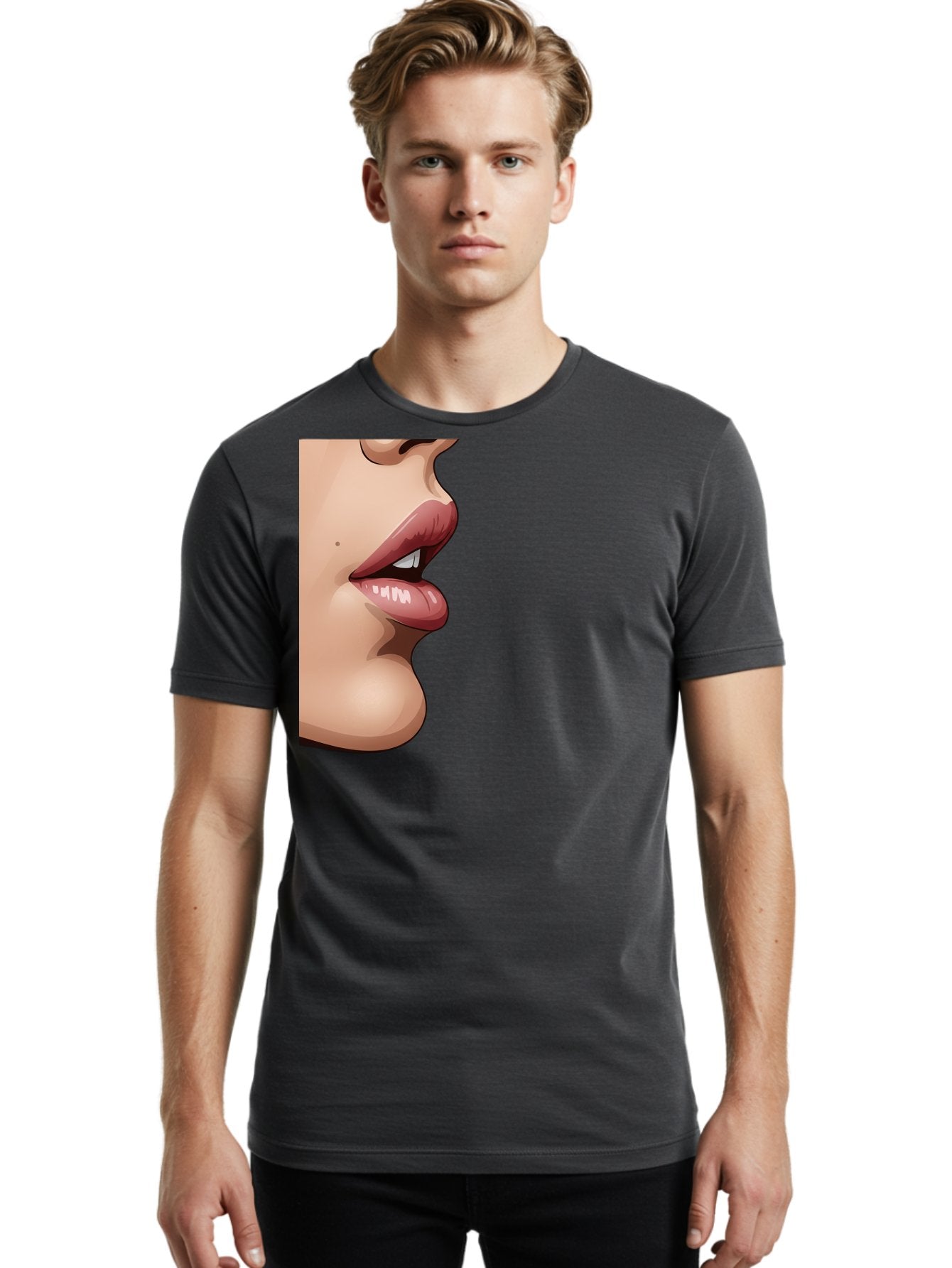 Kissing-Lips Men'S Graphic Tee, 100% Cotton, Comfortable Casual Summer Wear, Machine Washable, Vintage Camera, Old Camera, Antique Camera, Black Camera, Classic Photography, Photography Equipment, Nostalgic Device, Film Camera, Camera Art Bak777 29