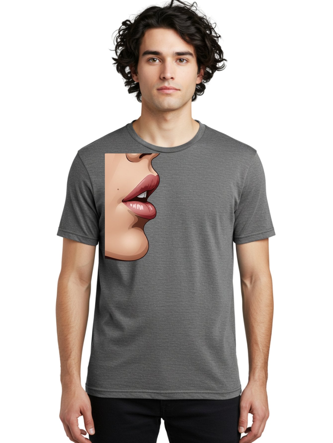 Kissing-Lips Men'S Graphic Tee, 100% Cotton, Comfortable Casual Summer Wear, Machine Washable, Vintage Camera, Old Camera, Antique Camera, Black Camera, Classic Photography, Photography Equipment, Nostalgic Device, Film Camera, Camera Art Bak777 21