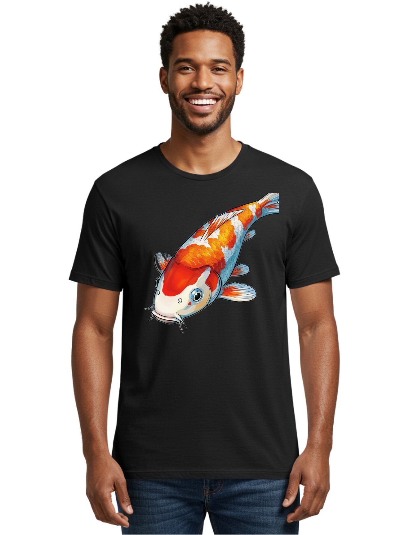 Koi-Fish-2 Men'S Graphic Tee, 100% Cotton, Comfortable Casual Summer Wear, Machine Washable, Vintage Camera, Old Camera, Antique Camera, Black Camera, Classic Photography, Photography Equipment, Nostalgic Device, Film Camera, Camera Art Bak782 26