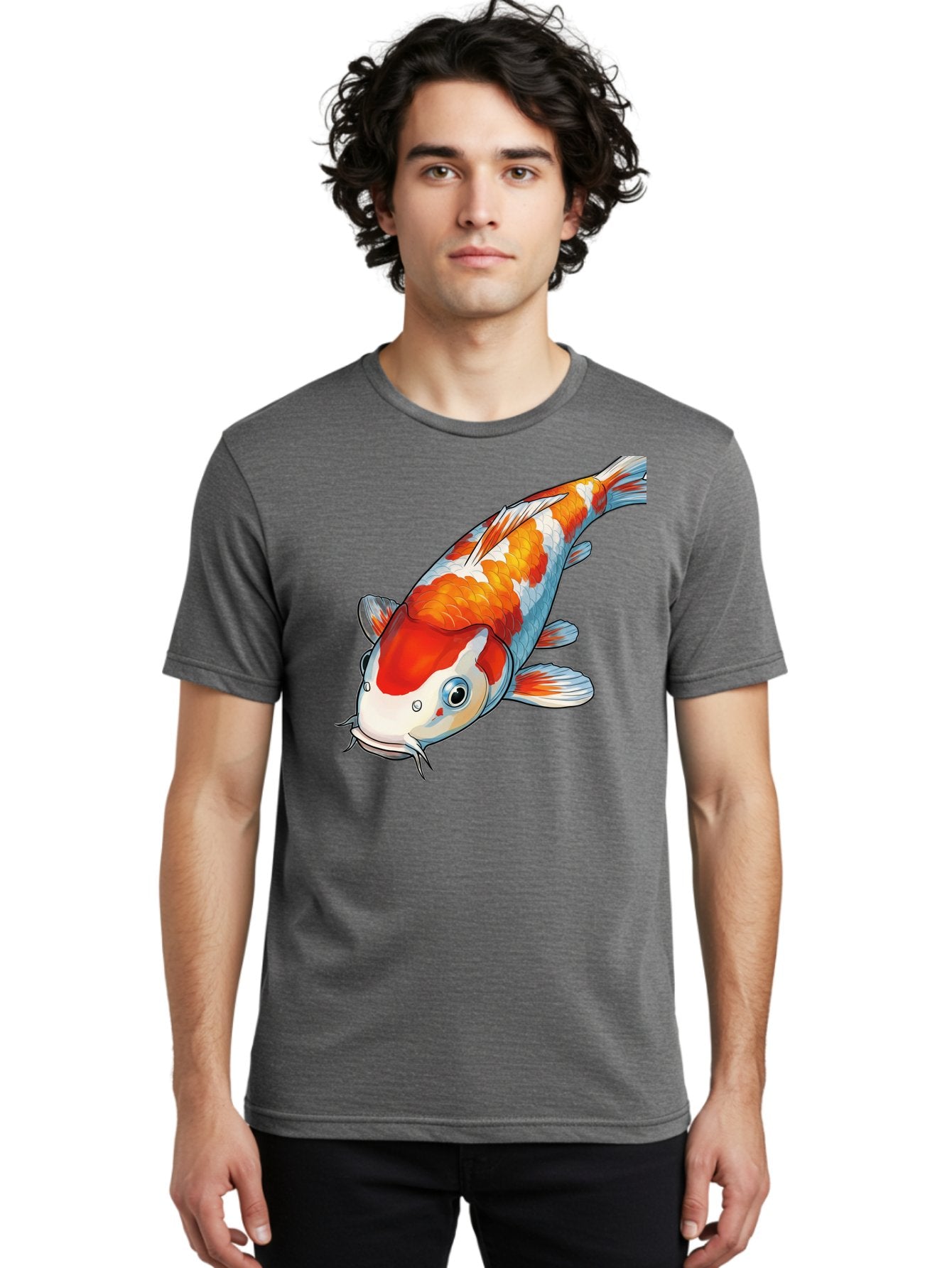 Koi-Fish-2 Men'S Graphic Tee, 100% Cotton, Comfortable Casual Summer Wear, Machine Washable, Vintage Camera, Old Camera, Antique Camera, Black Camera, Classic Photography, Photography Equipment, Nostalgic Device, Film Camera, Camera Art Bak782 28