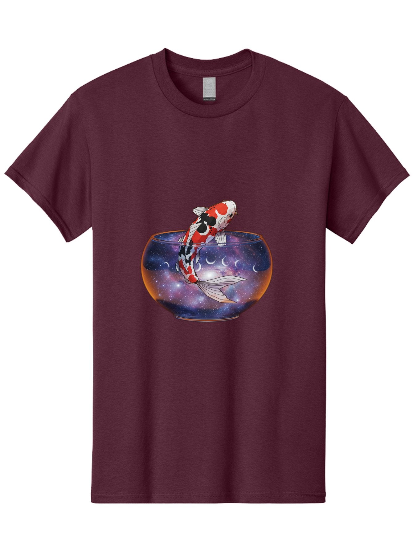 Koi-Fish-In-Galaxy-Bowl-1 Men'S Graphic Tee, 100% Cotton, Comfortable Casual Summer Wear, Machine Washable, Vintage Camera, Old Camera, Antique Camera, Black Camera, Classic Photography, Photography Equipment, Nostalgic Device, Film Camera, Bak793 12