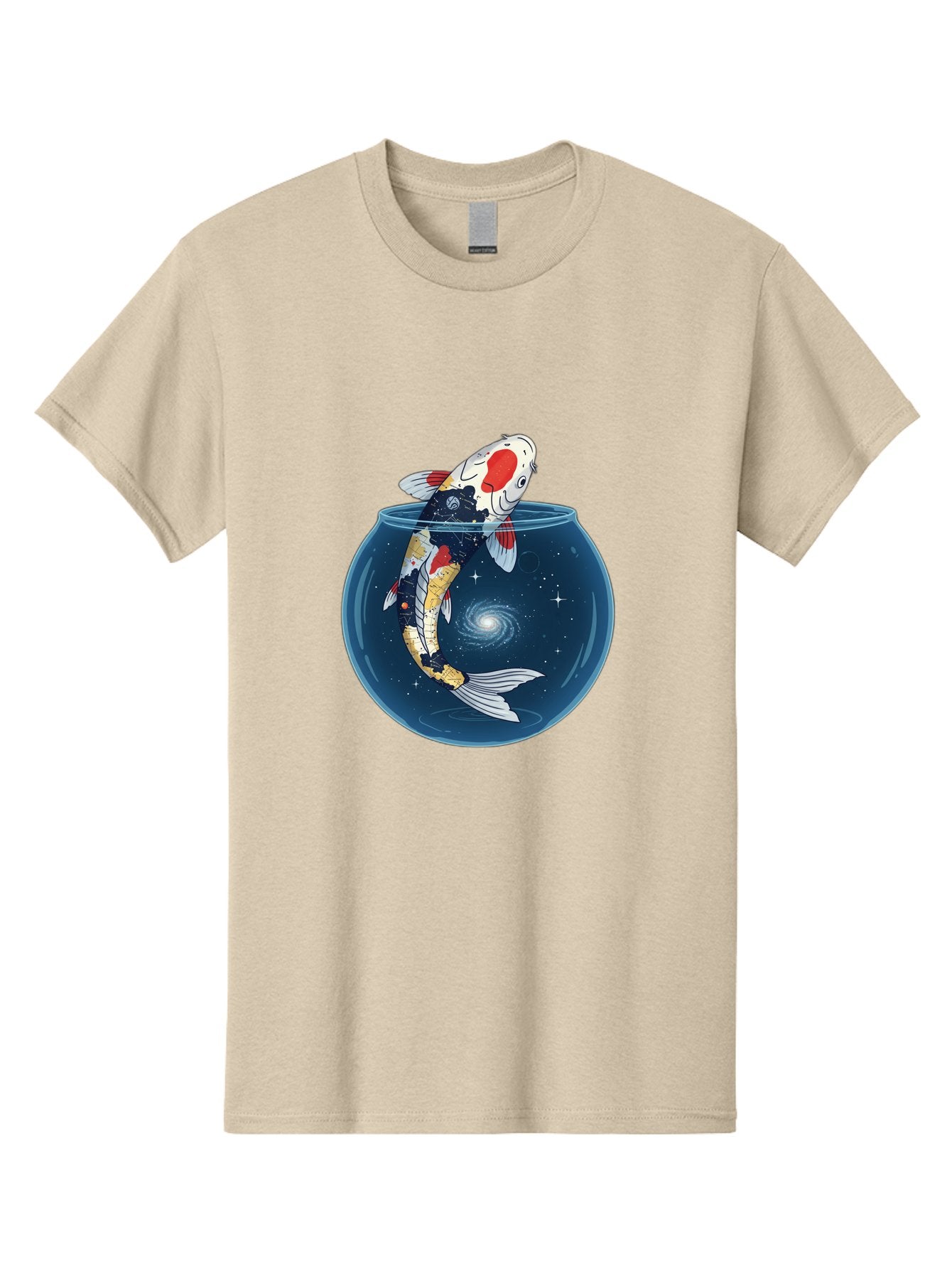 Koi-Fish-In-Galaxy-Bowl Men'S Graphic Tee, 100% Cotton, Comfortable Casual Summer Wear, Machine Washable, Vintage Camera, Old Camera, Antique Camera, Black Camera, Classic Photography, Photography Equipment, Nostalgic Device, Film Camera, Bak794 12