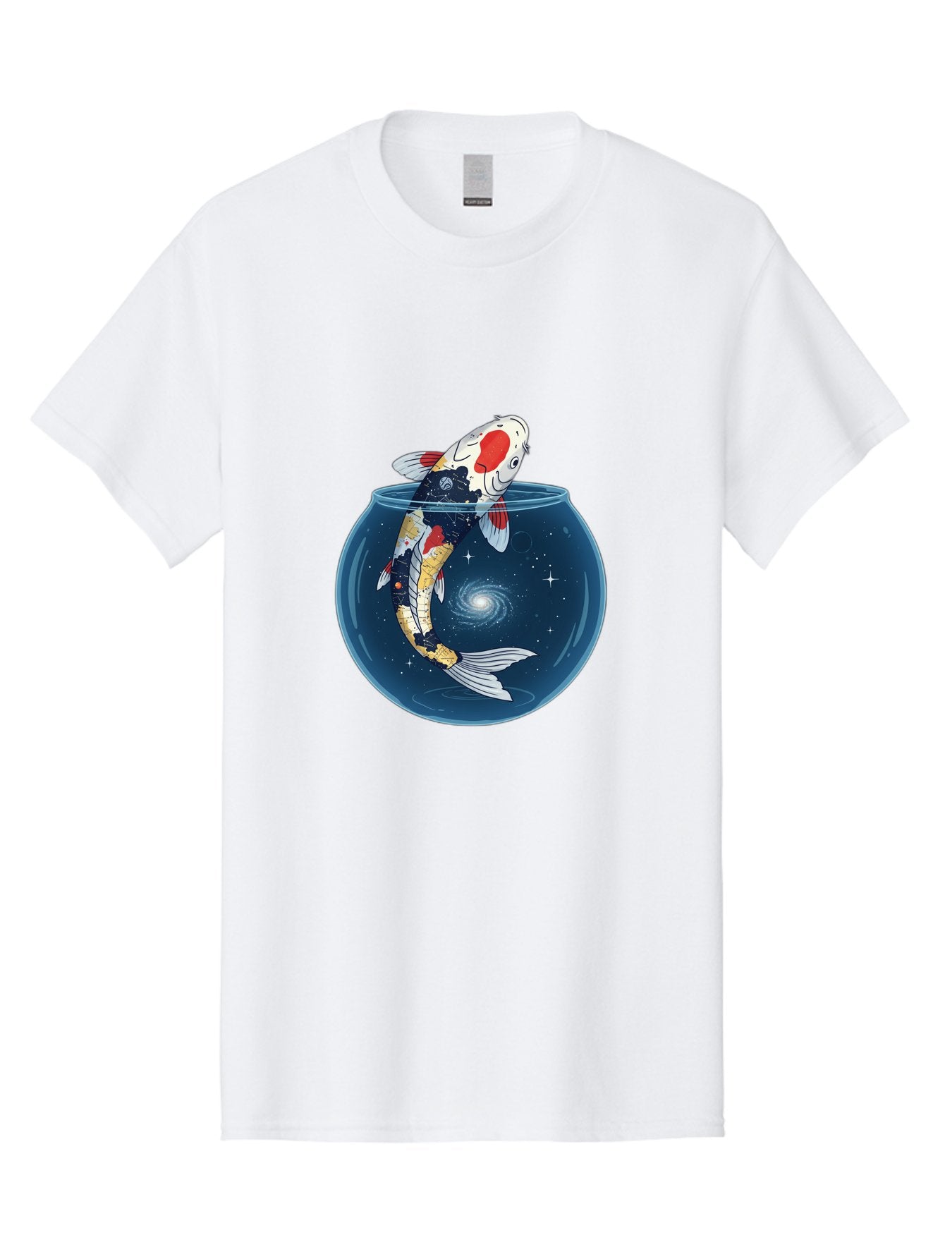 Koi-Fish-In-Galaxy-Bowl Men'S Graphic Tee, 100% Cotton, Comfortable Casual Summer Wear, Machine Washable, Vintage Camera, Old Camera, Antique Camera, Black Camera, Classic Photography, Photography Equipment, Nostalgic Device, Film Camera, Bak794 9