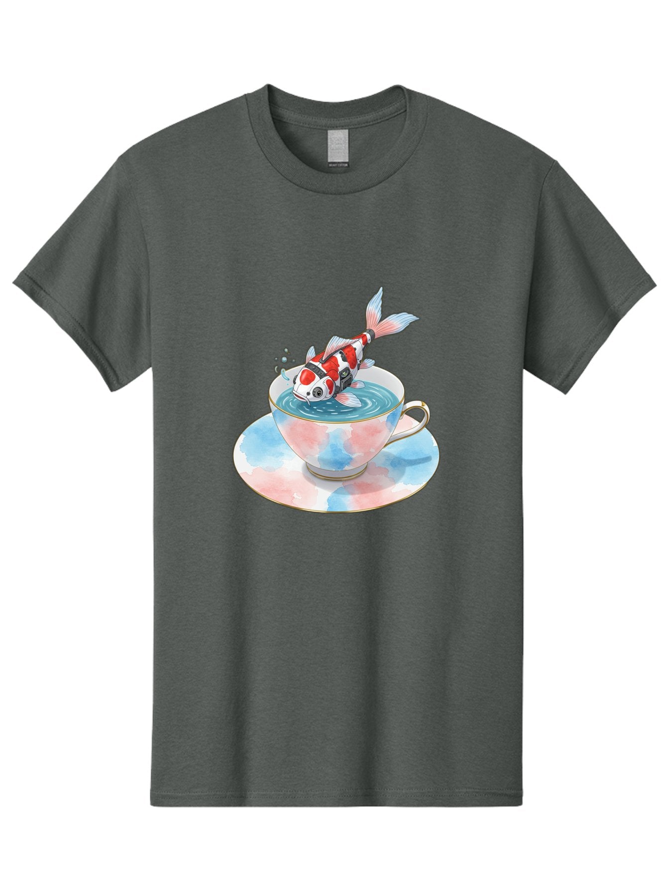 Koi-Fish-In-Teacup Men'S Graphic Tee, 100% Cotton, Comfortable Casual Summer Wear, Machine Washable, Vintage Camera, Old Camera, Antique Camera, Black Camera, Classic Photography, Photography Equipment, Nostalgic Device, Film Camera, Bak795 11