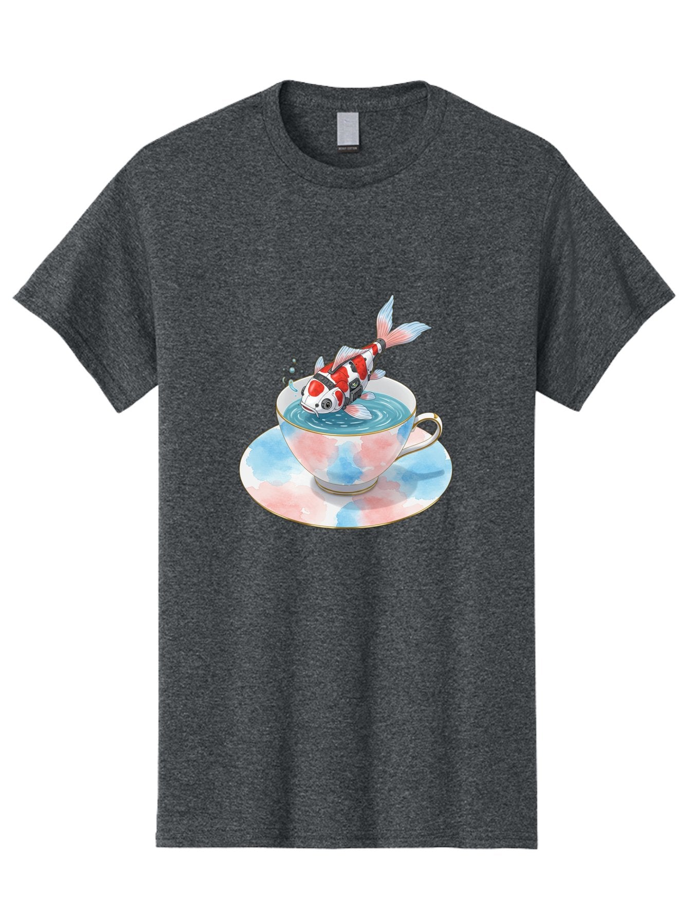 Koi-Fish-In-Teacup Men'S Graphic Tee, 100% Cotton, Comfortable Casual Summer Wear, Machine Washable, Vintage Camera, Old Camera, Antique Camera, Black Camera, Classic Photography, Photography Equipment, Nostalgic Device, Film Camera, Bak795 6
