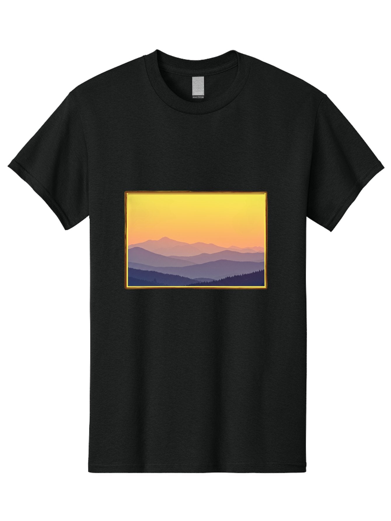 Layered-Mountains-At-Sunset Men'S Graphic Tee, 100% Cotton, Comfortable Casual Summer Wear, Machine Washable, Vintage Camera, Old Camera, Antique Camera, Black Camera, Classic Photography, Photography Equipment, Nostalgic Device, Film Camera, Bak802 4