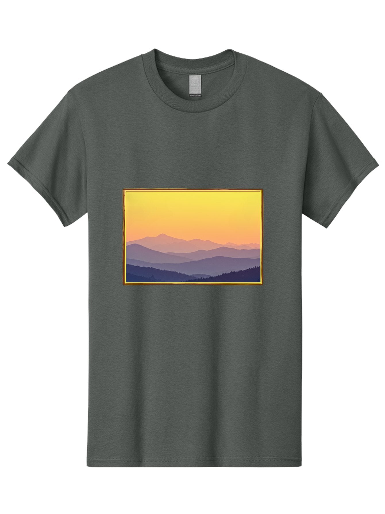 Layered-Mountains-At-Sunset Men'S Graphic Tee, 100% Cotton, Comfortable Casual Summer Wear, Machine Washable, Vintage Camera, Old Camera, Antique Camera, Black Camera, Classic Photography, Photography Equipment, Nostalgic Device, Film Camera, Bak802 14