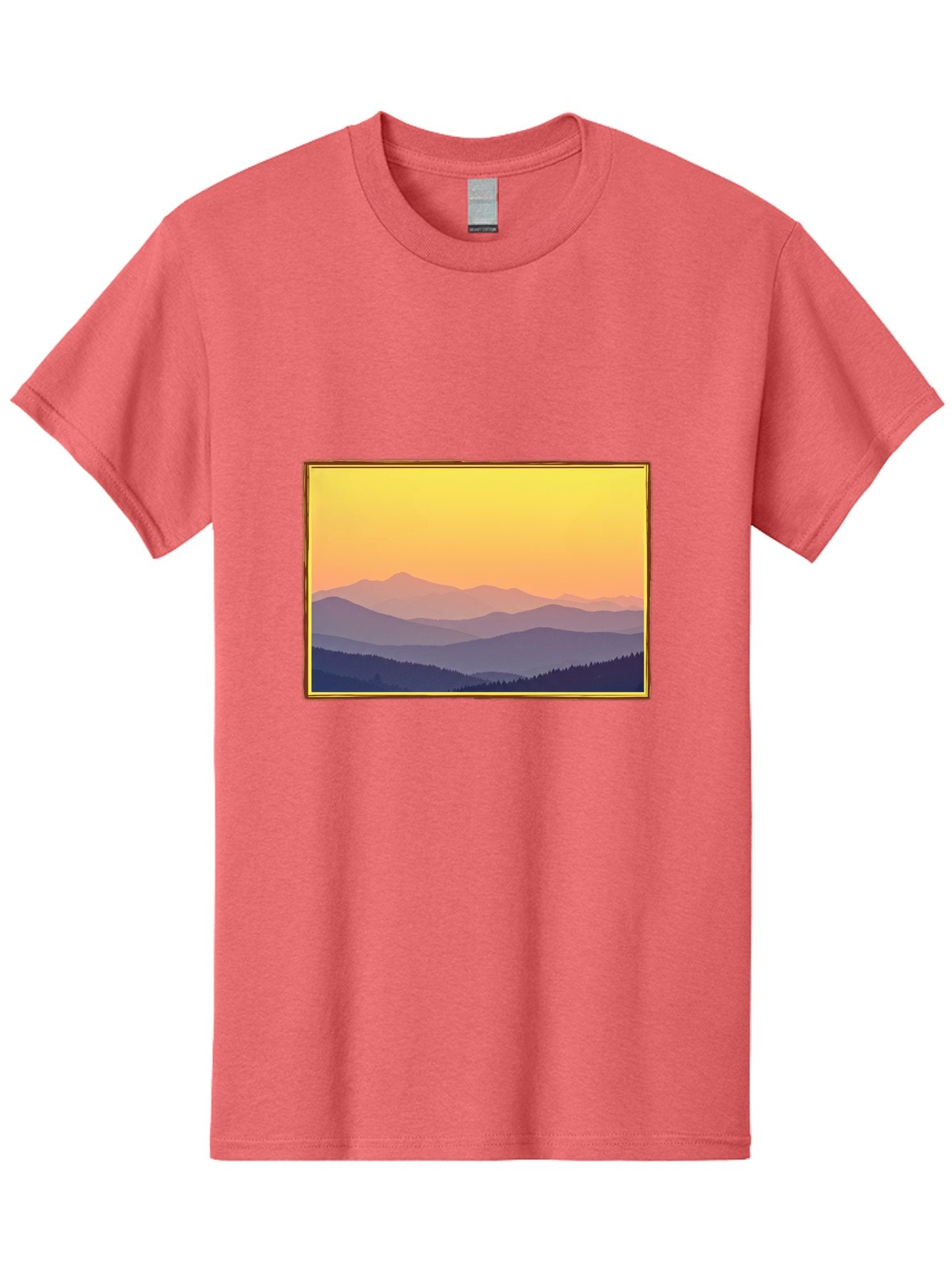 Layered-Mountains-At-Sunset Men'S Graphic Tee, 100% Cotton, Comfortable Casual Summer Wear, Machine Washable, Vintage Camera, Old Camera, Antique Camera, Black Camera, Classic Photography, Photography Equipment, Nostalgic Device, Film Camera, Bak802 6