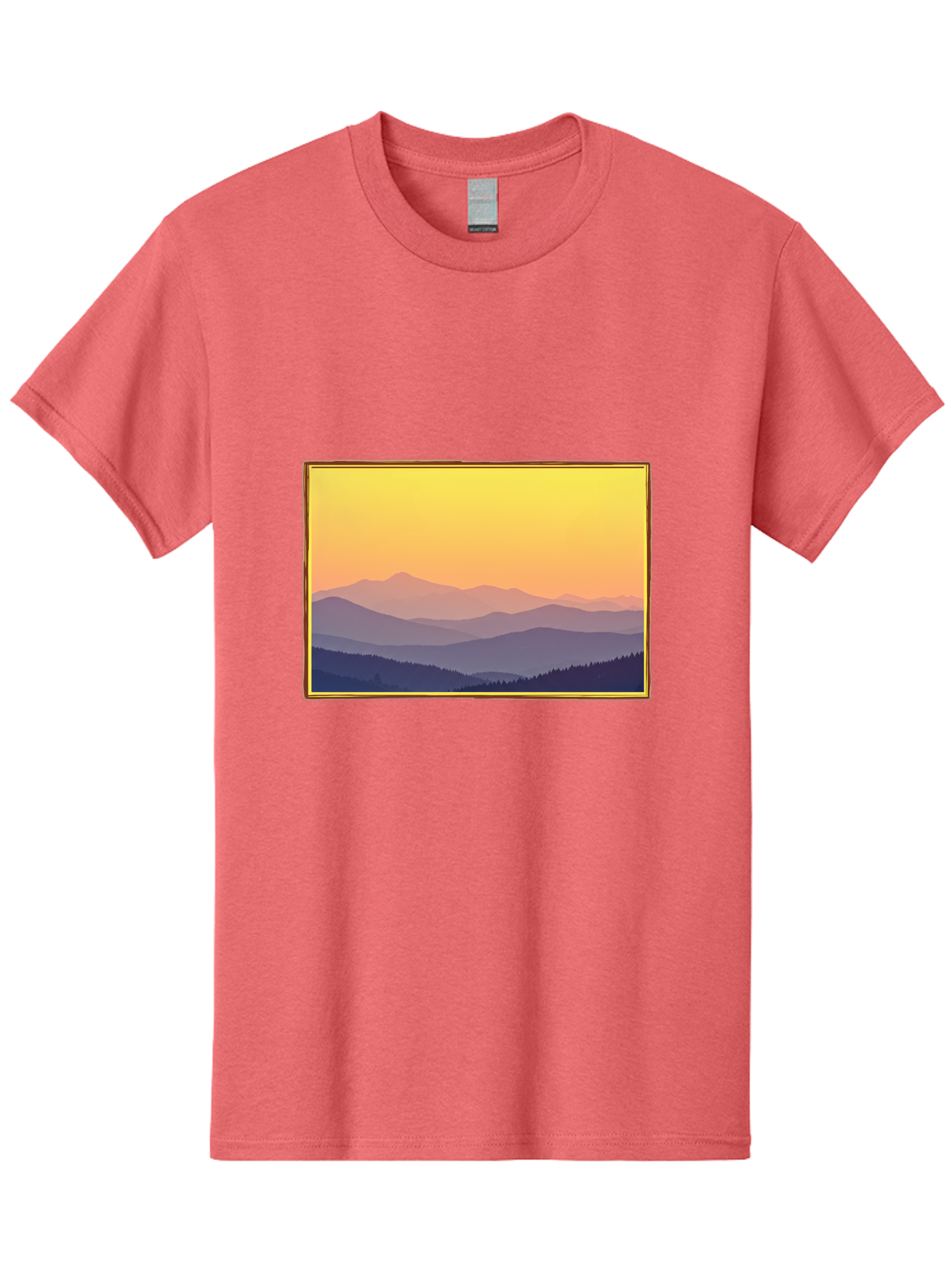 Layered-Mountains-At-Sunset Men'S Graphic Tee, 100% Cotton, Comfortable Casual Summer Wear, Machine Washable, Vintage Camera, Old Camera, Antique Camera, Black Camera, Classic Photography, Photography Equipment, Nostalgic Device, Film Camera, Bak802 7