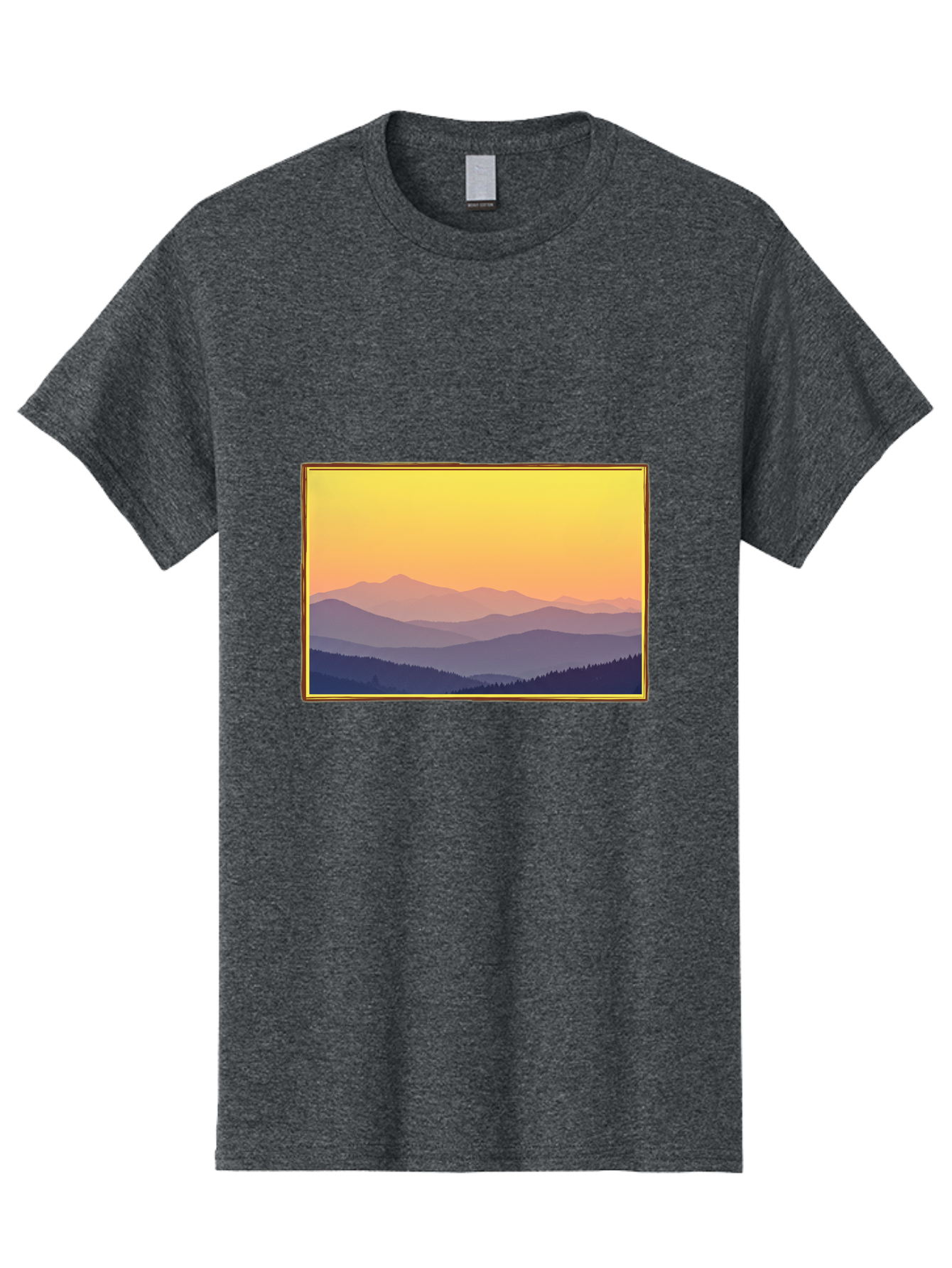 Layered-Mountains-At-Sunset Men'S Graphic Tee, 100% Cotton, Comfortable Casual Summer Wear, Machine Washable, Vintage Camera, Old Camera, Antique Camera, Black Camera, Classic Photography, Photography Equipment, Nostalgic Device, Film Camera, Bak802 14