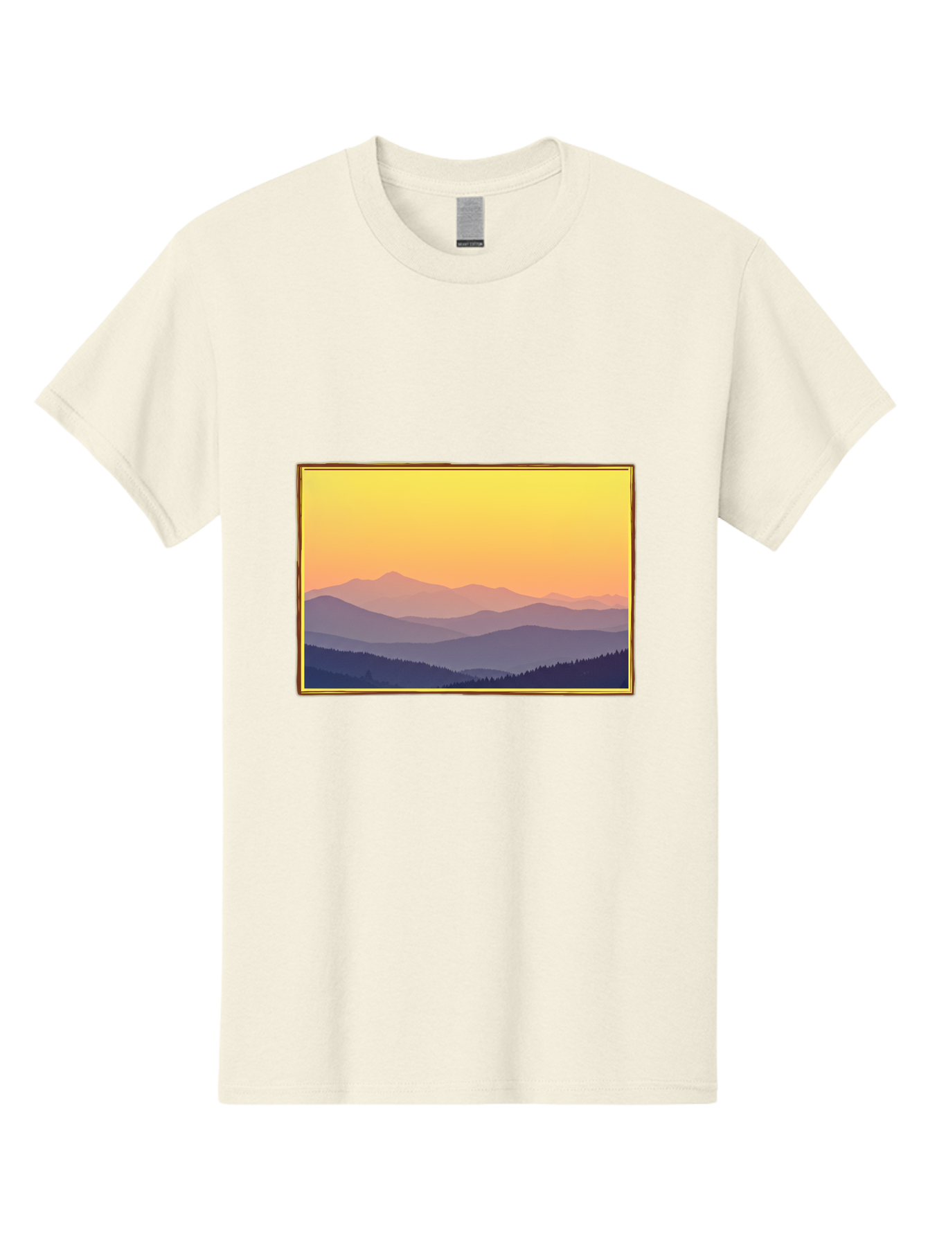 Layered-Mountains-At-Sunset Men'S Graphic Tee, 100% Cotton, Comfortable Casual Summer Wear, Machine Washable, Vintage Camera, Old Camera, Antique Camera, Black Camera, Classic Photography, Photography Equipment, Nostalgic Device, Film Camera, Bak802