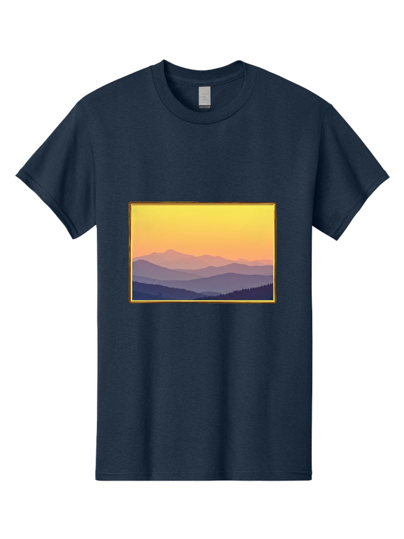 Layered-Mountains-At-Sunset Men'S Graphic Tee, 100% Cotton, Comfortable Casual Summer Wear, Machine Washable, Vintage Camera, Old Camera, Antique Camera, Black Camera, Classic Photography, Photography Equipment, Nostalgic Device, Film Camera, Bak802 9