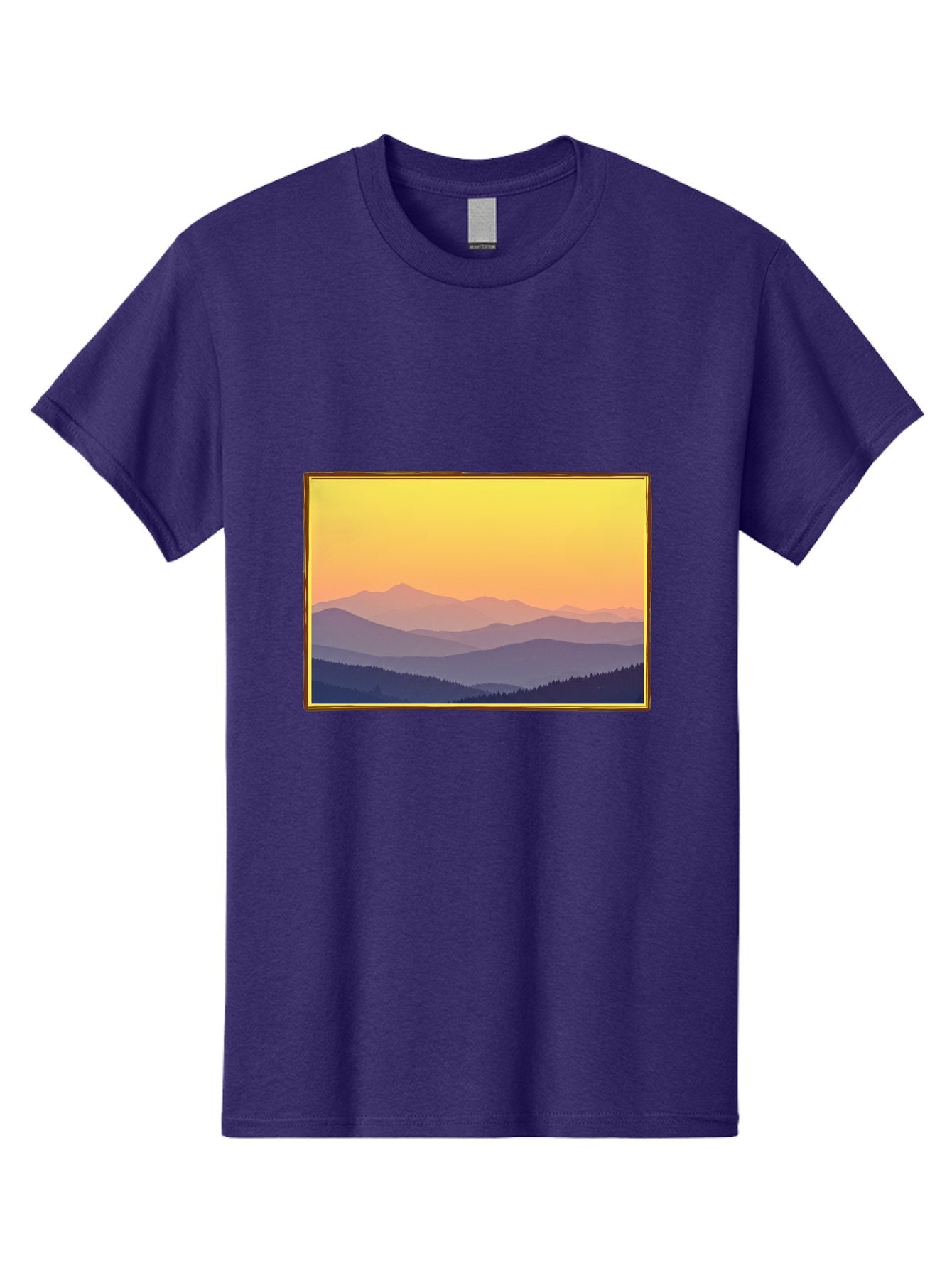 Layered-Mountains-At-Sunset Men'S Graphic Tee, 100% Cotton, Comfortable Casual Summer Wear, Machine Washable, Vintage Camera, Old Camera, Antique Camera, Black Camera, Classic Photography, Photography Equipment, Nostalgic Device, Film Camera, Bak802 13