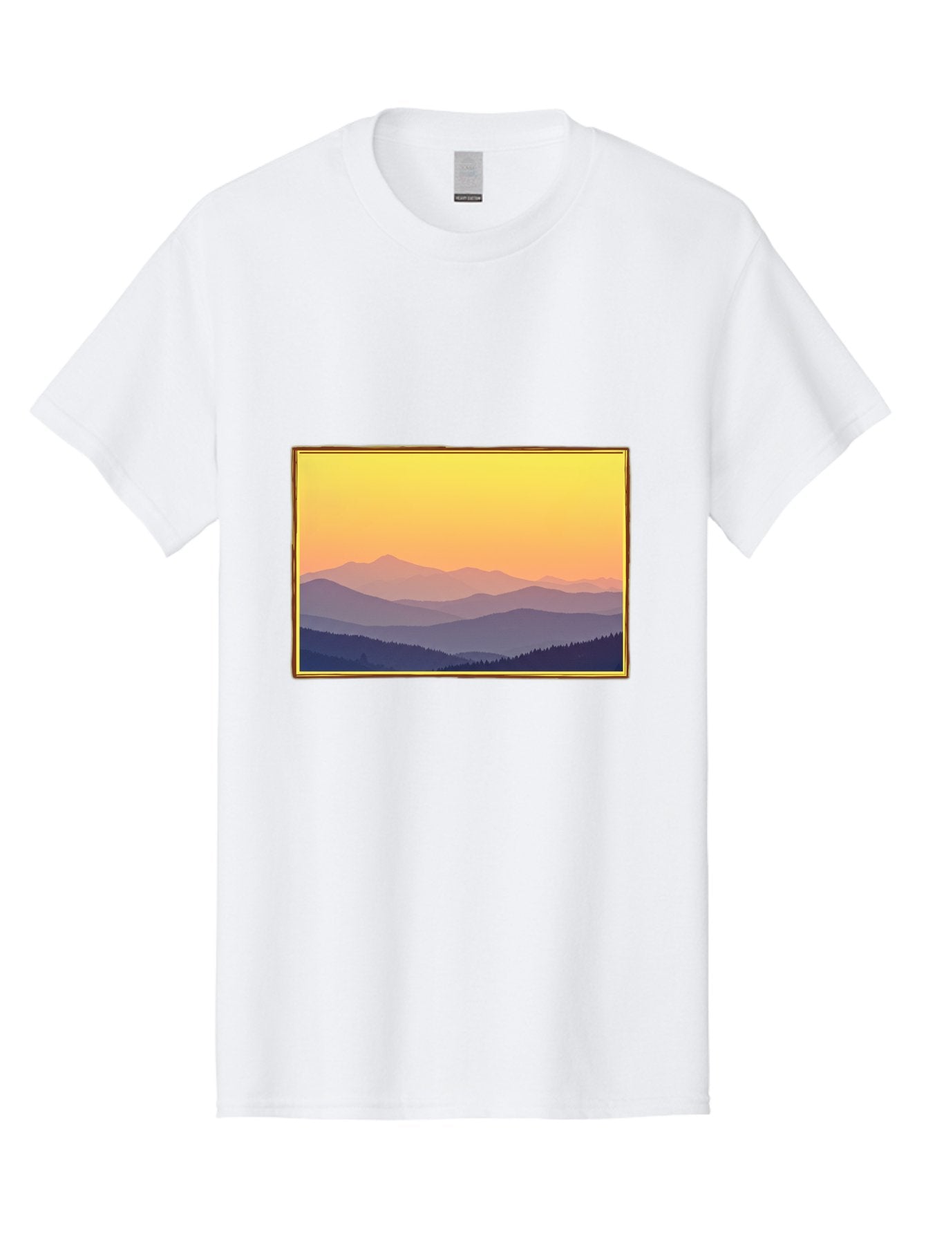 Layered-Mountains-At-Sunset Men'S Graphic Tee, 100% Cotton, Comfortable Casual Summer Wear, Machine Washable, Vintage Camera, Old Camera, Antique Camera, Black Camera, Classic Photography, Photography Equipment, Nostalgic Device, Film Camera, Bak802 7