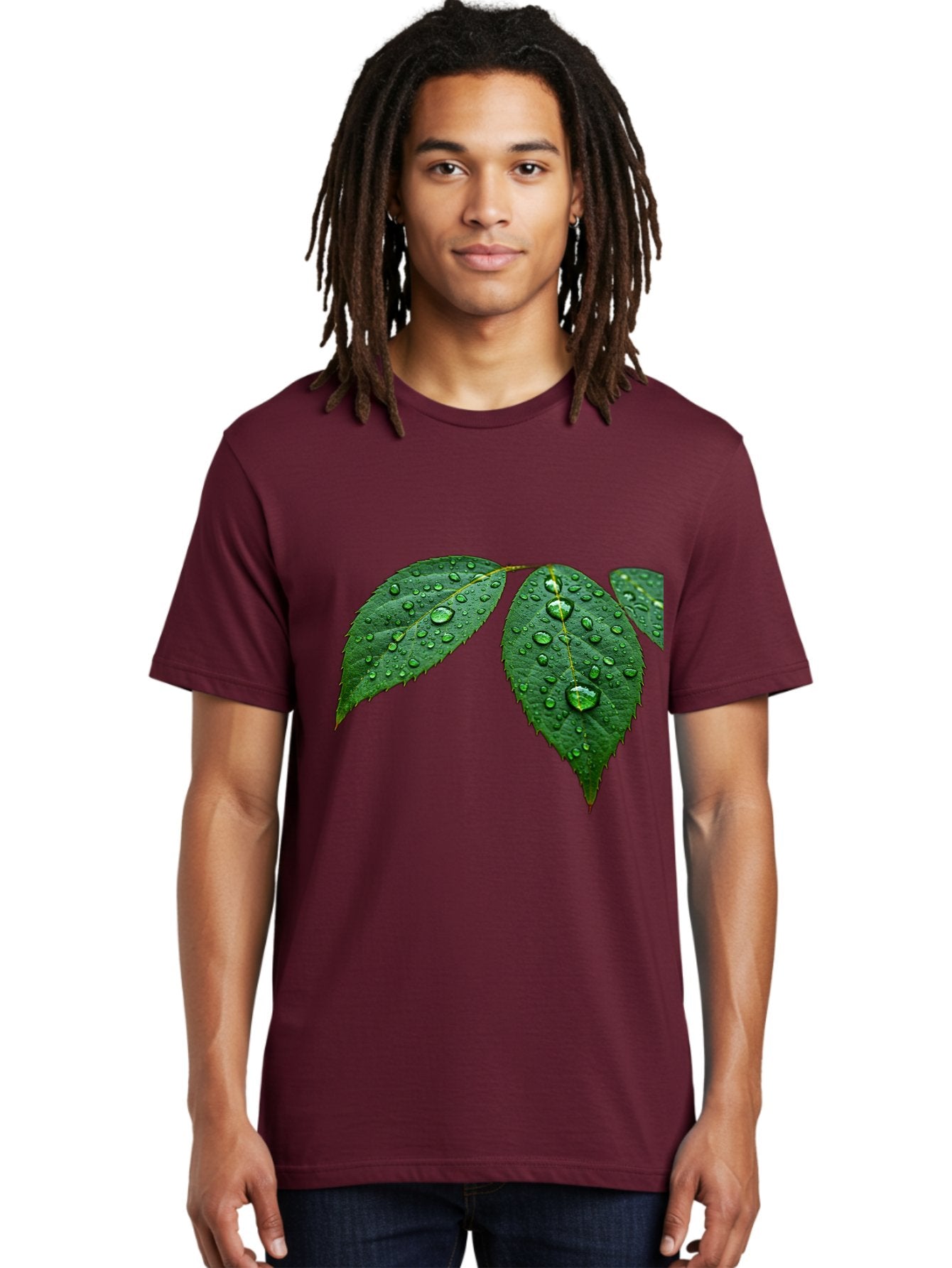 Leaves-With-Water-Droplets Men'S Graphic Tee, 100% Cotton, Comfortable Casual Summer Wear, Machine Washable, Vintage Camera, Old Camera, Antique Camera, Black Camera, Classic Photography, Photography Equipment, Nostalgic Device, Film Camera, Bak803 20