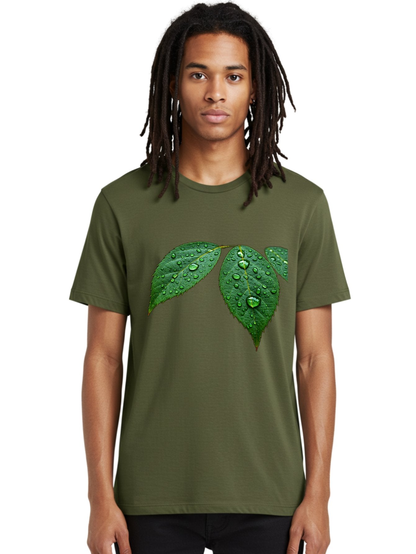 Leaves-With-Water-Droplets Men'S Graphic Tee, 100% Cotton, Comfortable Casual Summer Wear, Machine Washable, Vintage Camera, Old Camera, Antique Camera, Black Camera, Classic Photography, Photography Equipment, Nostalgic Device, Film Camera, Bak803 19