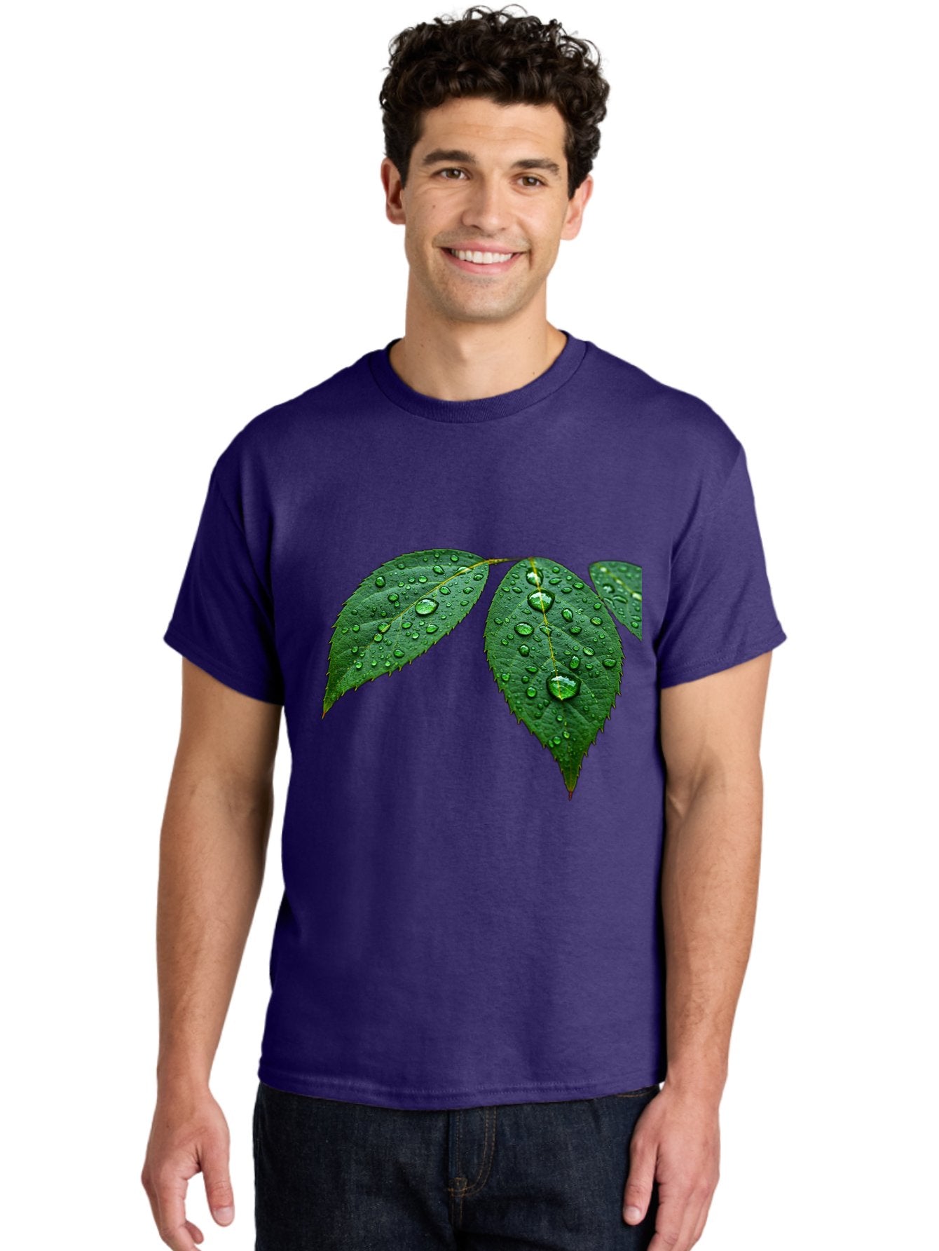 Leaves-With-Water-Droplets Men'S Graphic Tee, 100% Cotton, Comfortable Casual Summer Wear, Machine Washable, Vintage Camera, Old Camera, Antique Camera, Black Camera, Classic Photography, Photography Equipment, Nostalgic Device, Film Camera, Bak803 22