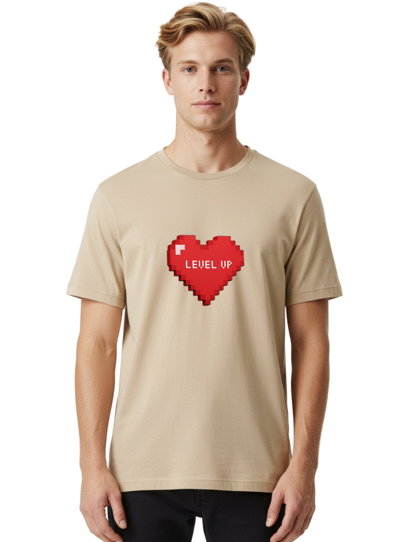 Level-Up-Heart-1 Men'S Graphic Tee, 100% Cotton, Comfortable Casual Summer Wear, Machine Washable, Vintage Camera, Old Camera, Antique Camera, Black Camera, Classic Photography, Photography Equipment, Nostalgic Device, Film Camera, Camera Art Bak816 26