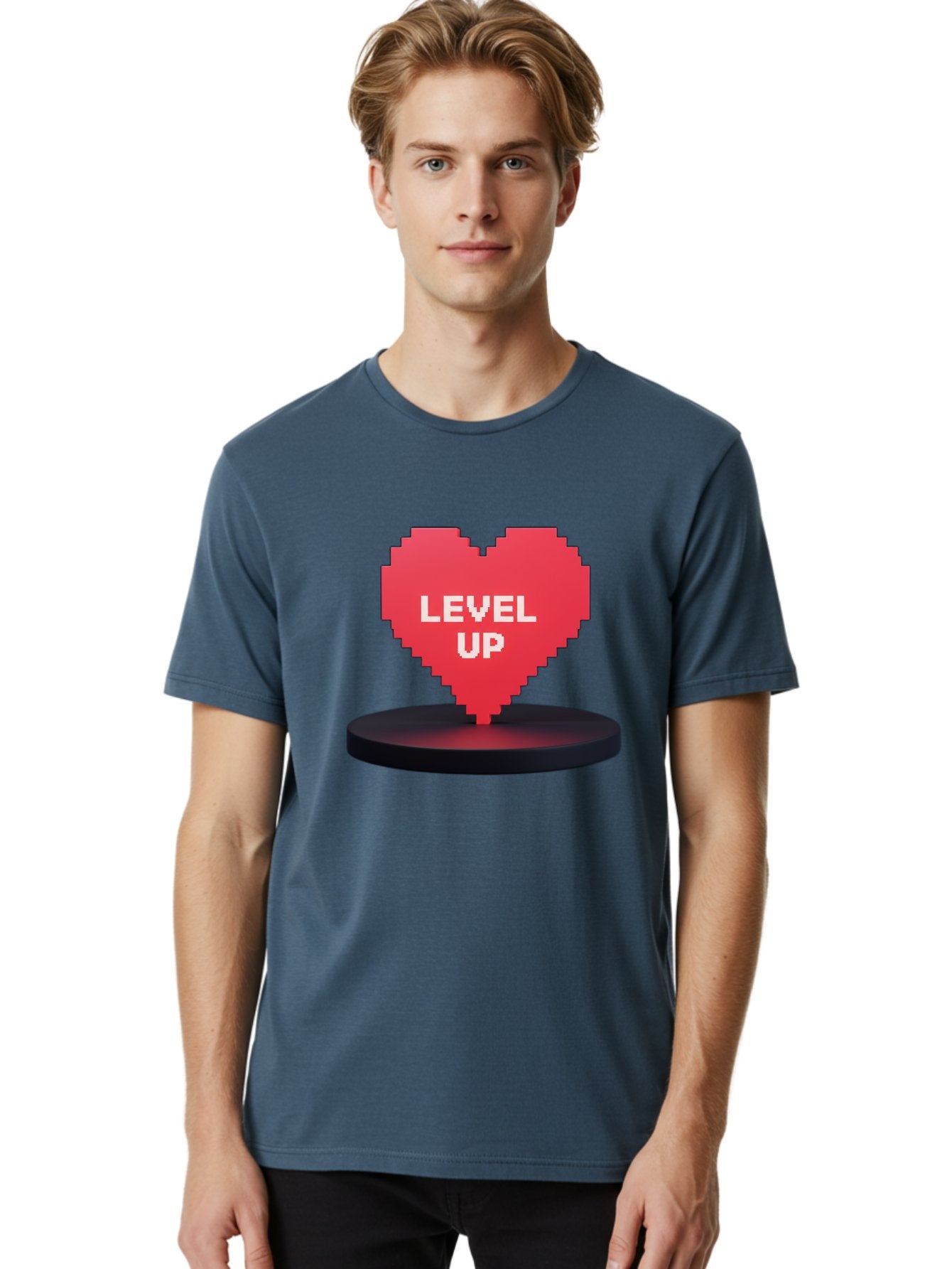 Level-Up-Heart Men'S Graphic Tee, 100% Cotton, Comfortable Casual Summer Wear, Machine Washable, Vintage Camera, Old Camera, Antique Camera, Black Camera, Classic Photography, Photography Equipment, Nostalgic Device, Film Camera, Camera Art Bak817 18