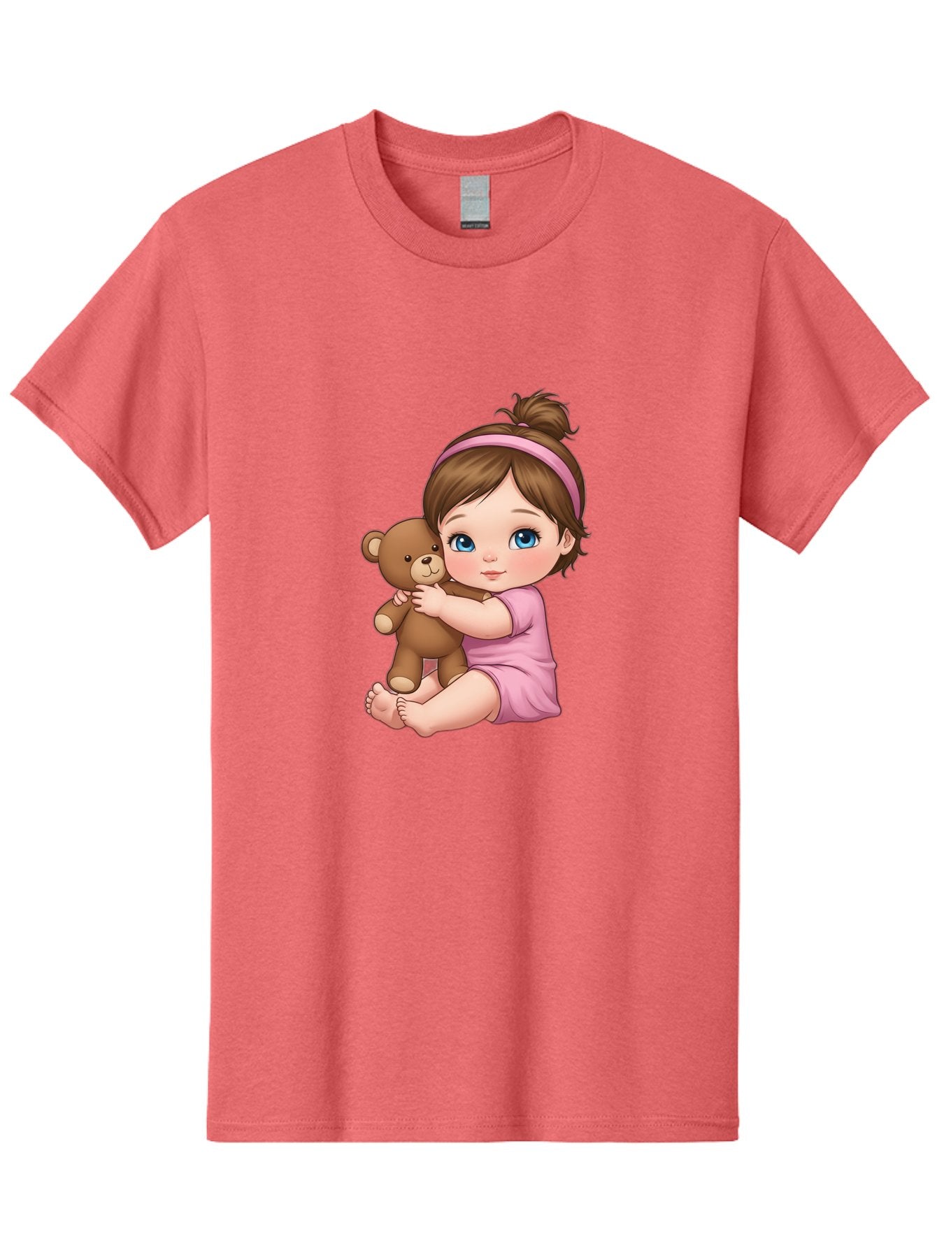 Little-Girl-Hugging-Teddy-Bear-1 Men'S Graphic Tee, 100% Cotton, Comfortable Casual Summer Wear, Machine Washable, Vintage Camera, Old Camera, Antique Camera, Black Camera, Classic Photography, Photography Equipment, Nostalgic Device, Bak819 9