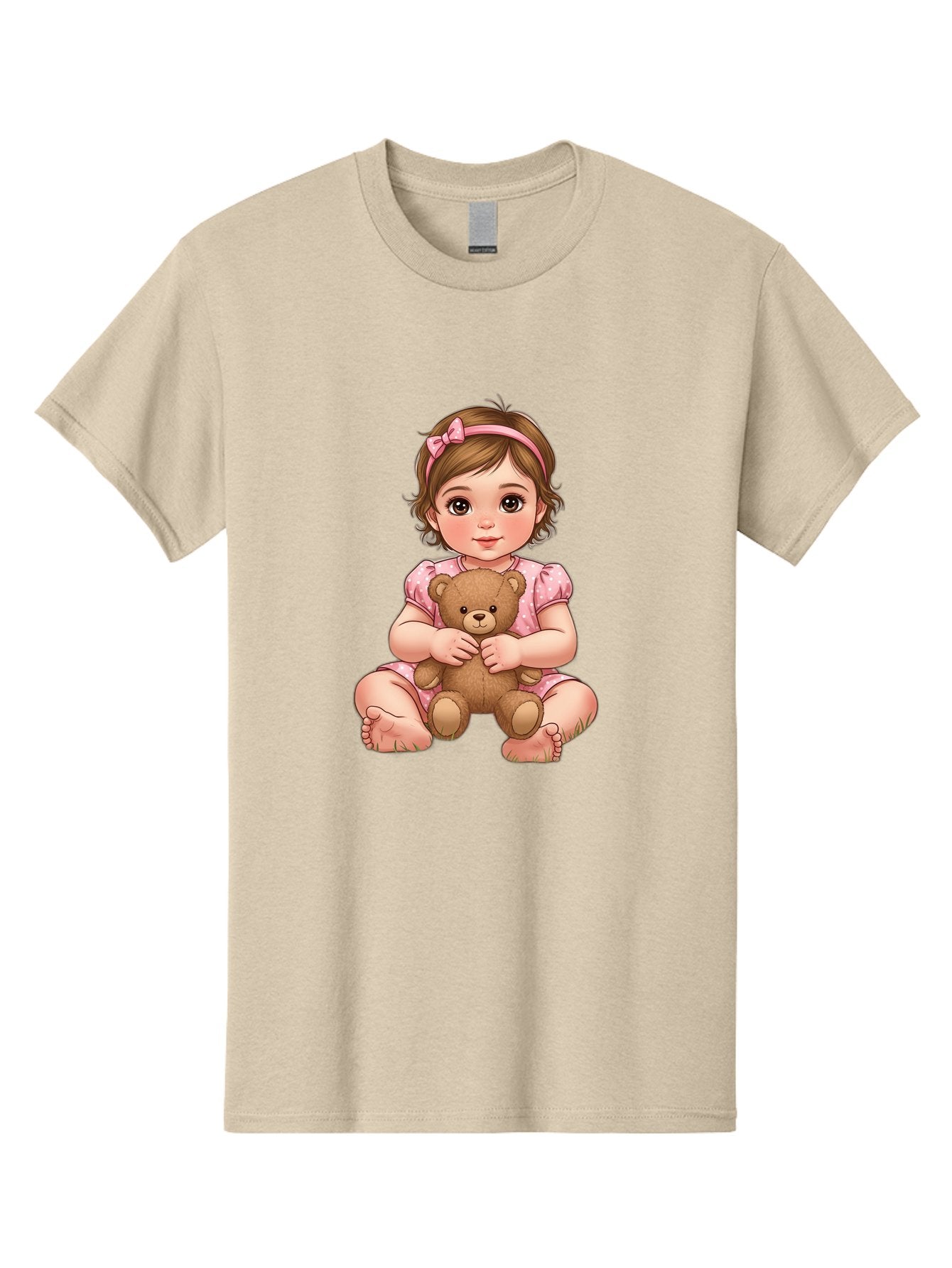 Little-Girl-Hugging-Teddy-Bear-2 Men'S Graphic Tee, 100% Cotton, Comfortable Casual Summer Wear, Machine Washable, Vintage Camera, Old Camera, Antique Camera, Black Camera, Classic Photography, Photography Equipment, Nostalgic Device, Bak820 15